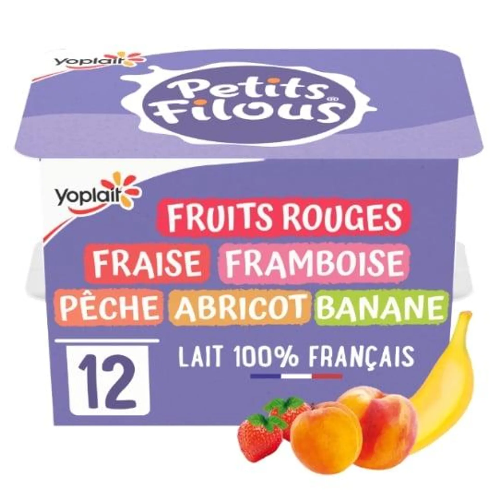 Yaourt enfant petit-suisse aux fruits mixés panaché PETITS FILOUS