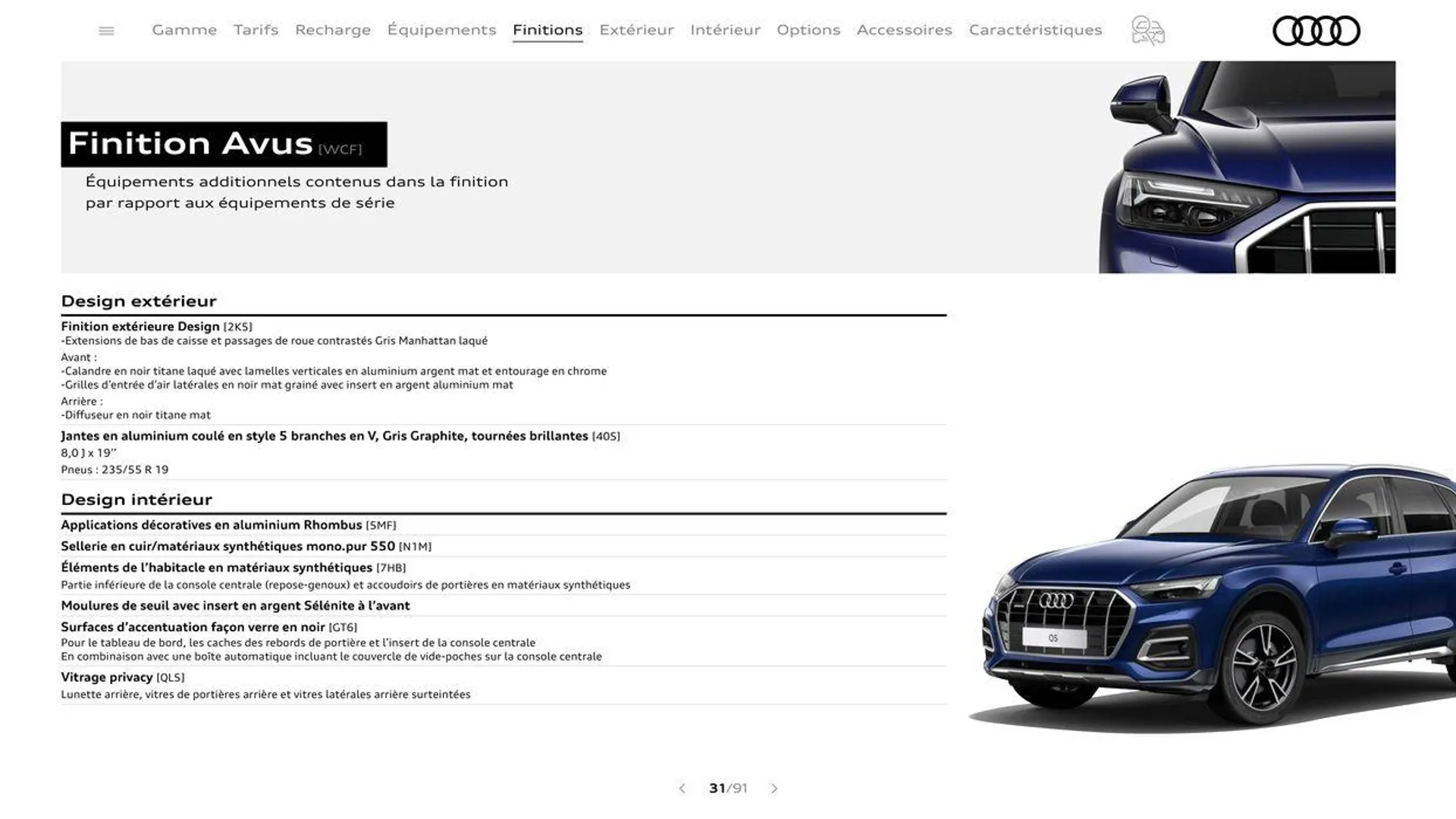 Audi Q5 & SQ5 du 20 août au 31 décembre 2024 - Catalogue page 31