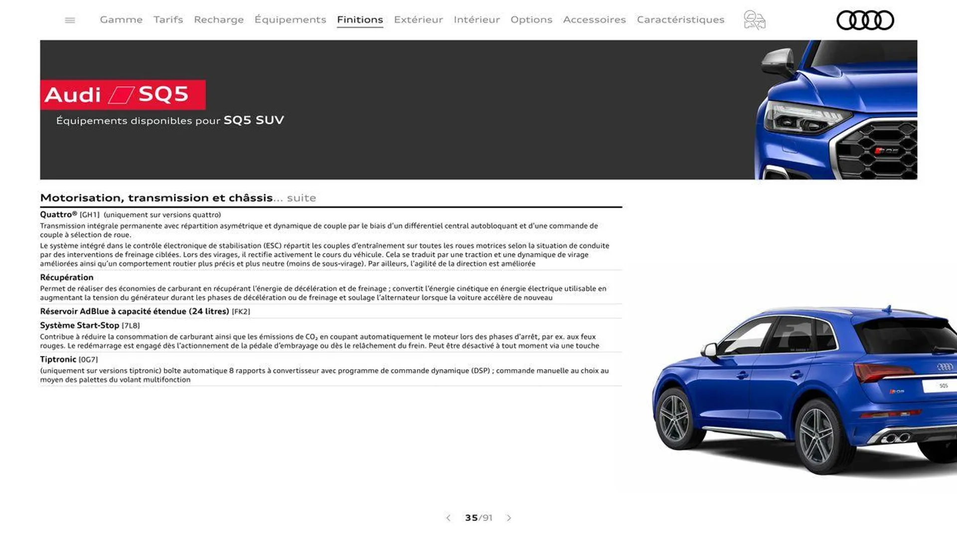 Audi Q5 & SQ5 du 20 août au 31 décembre 2024 - Catalogue page 35