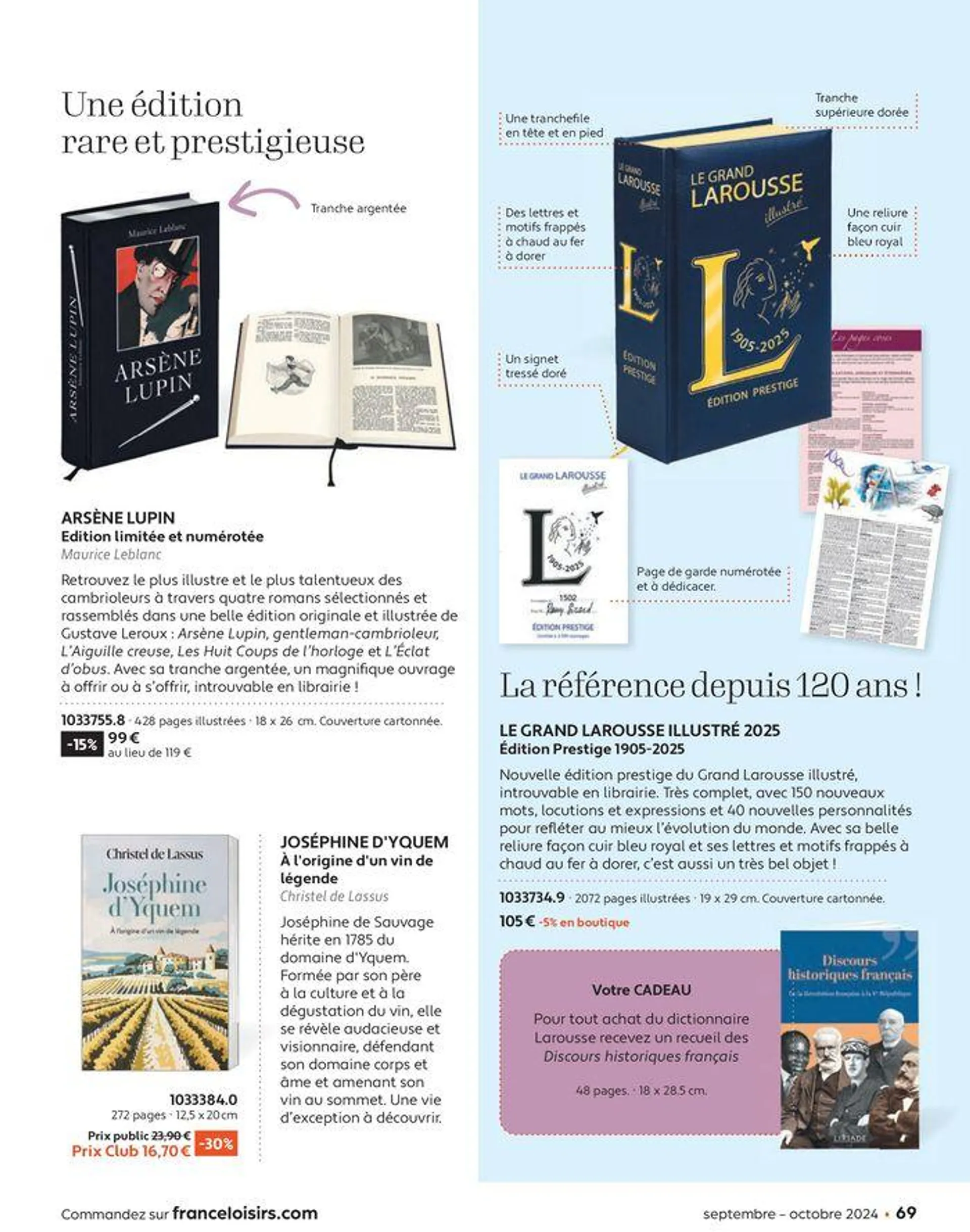 Septembre - Octobre 2024 du 2 septembre au 31 octobre 2024 - Catalogue page 69