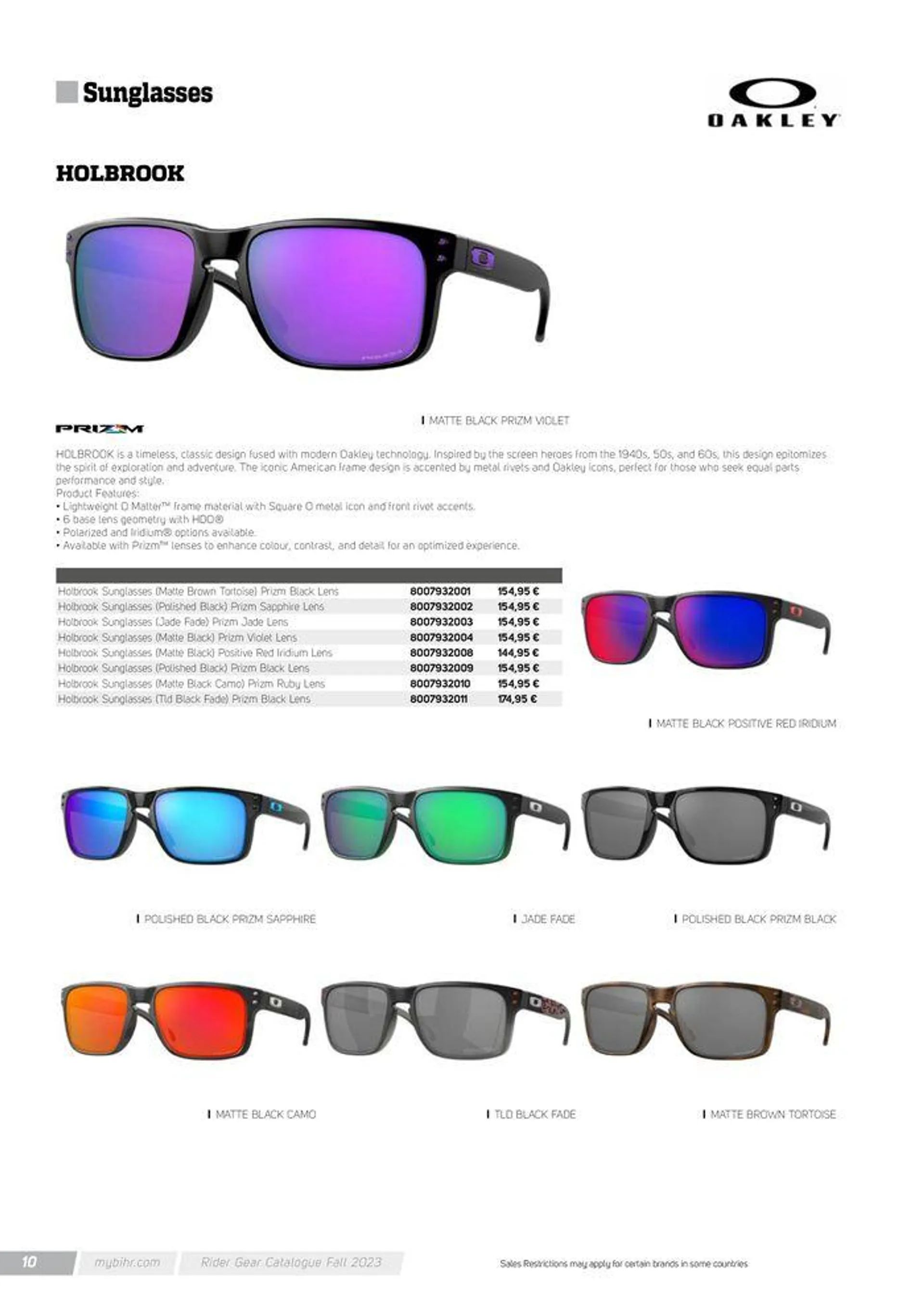 Lunettes de soleil OAKLEY Automne 2024 - 10