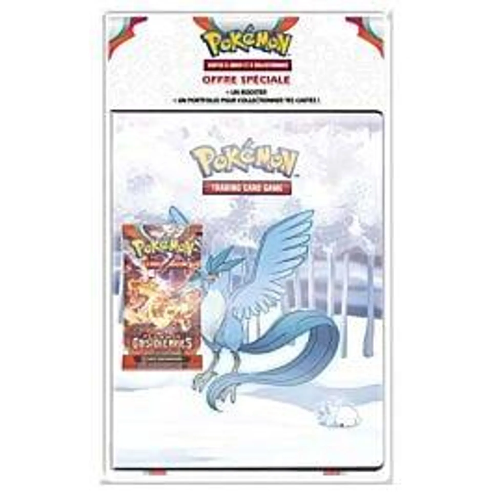 Pack cahier range-cartes et booster Pokémon Ecarlate et Violet 03 Flammes Obsidiennes Modèle Aléatoire