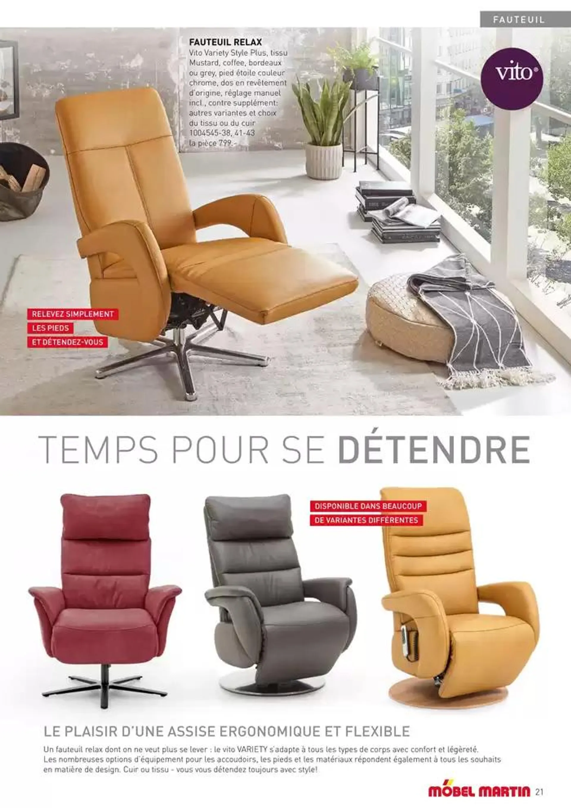 Salon confortable du 1 octobre au 31 décembre 2024 - Catalogue page 21