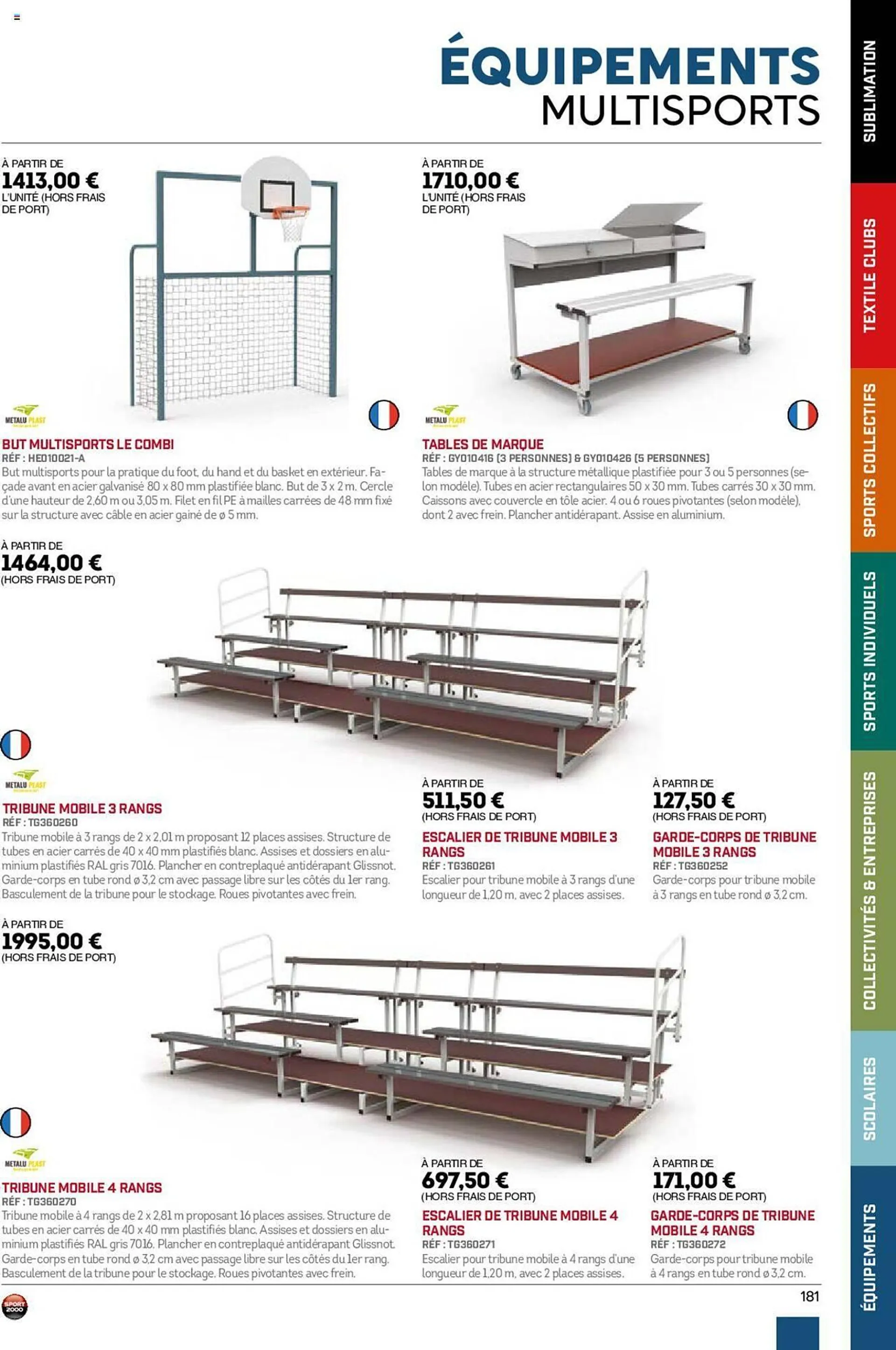 Catalogue Sport 2000 du 1 juin au 31 décembre 2023 - Catalogue page 181