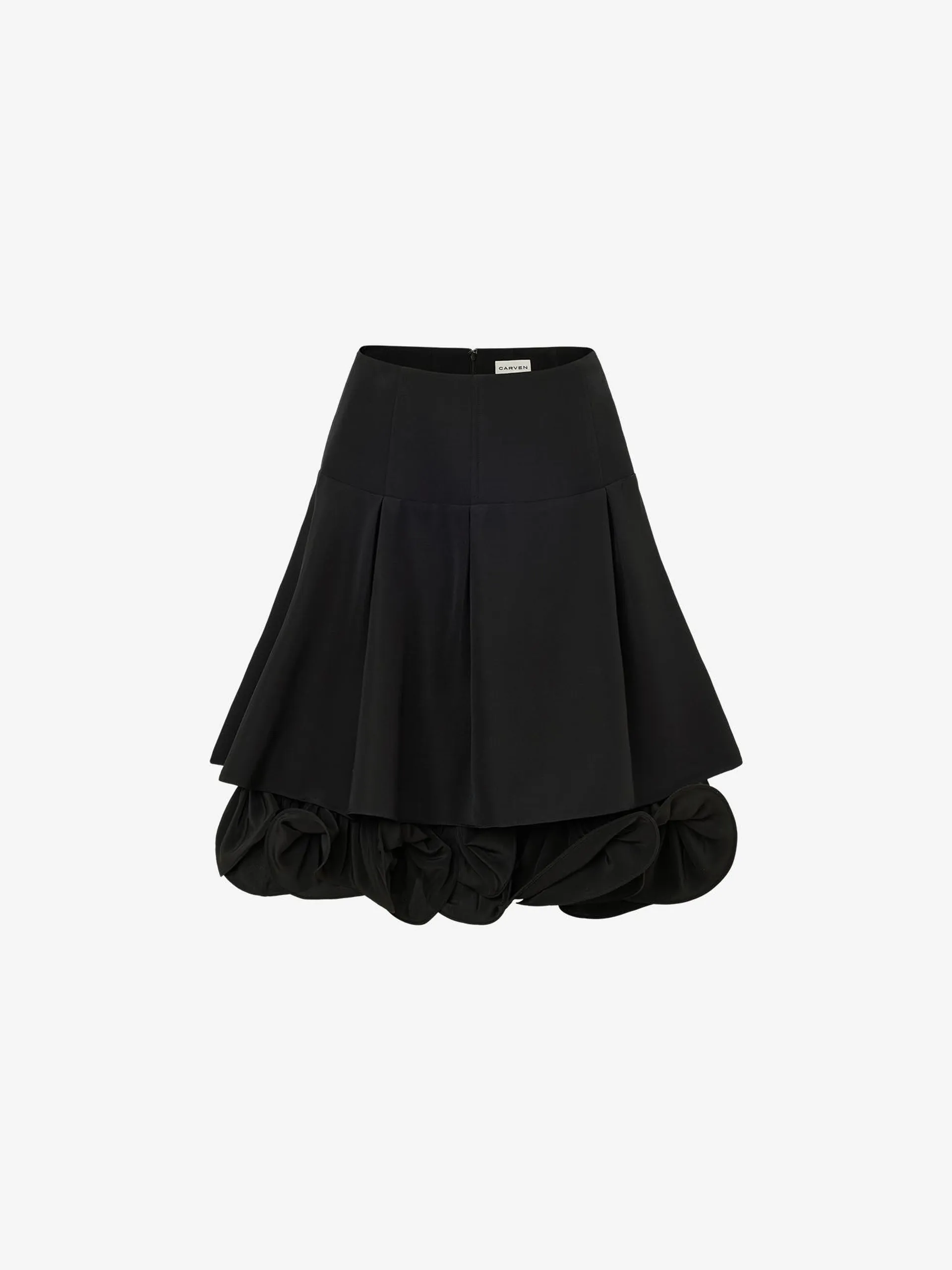 ESMA BUBBLE SKIRT IN BLACK SILK AND WOOL