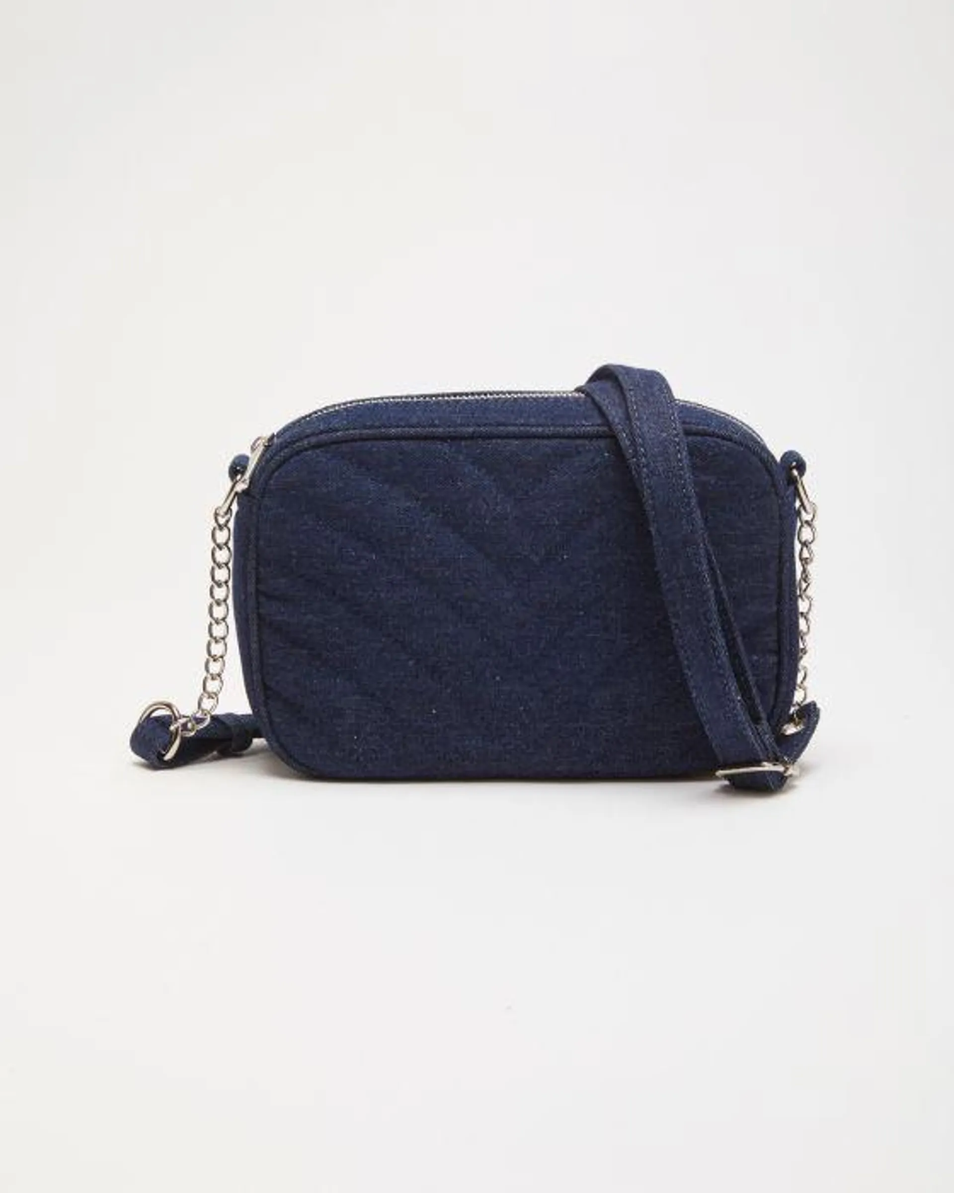 Sac pochette aspect denim