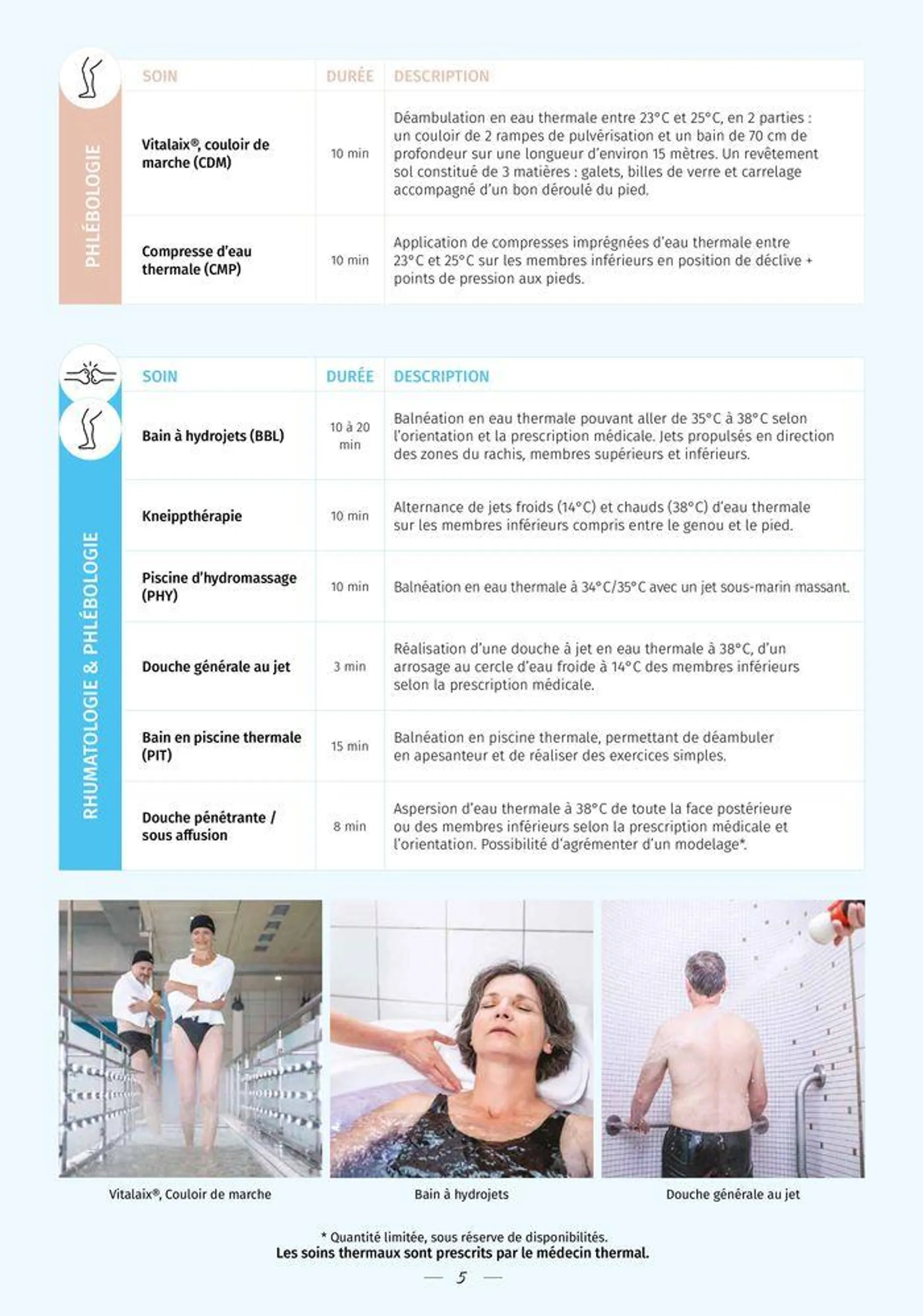 ValVital Brochure établissement Aix-les-Bains 2024 du 11 avril au 14 décembre 2024 - Catalogue page 5