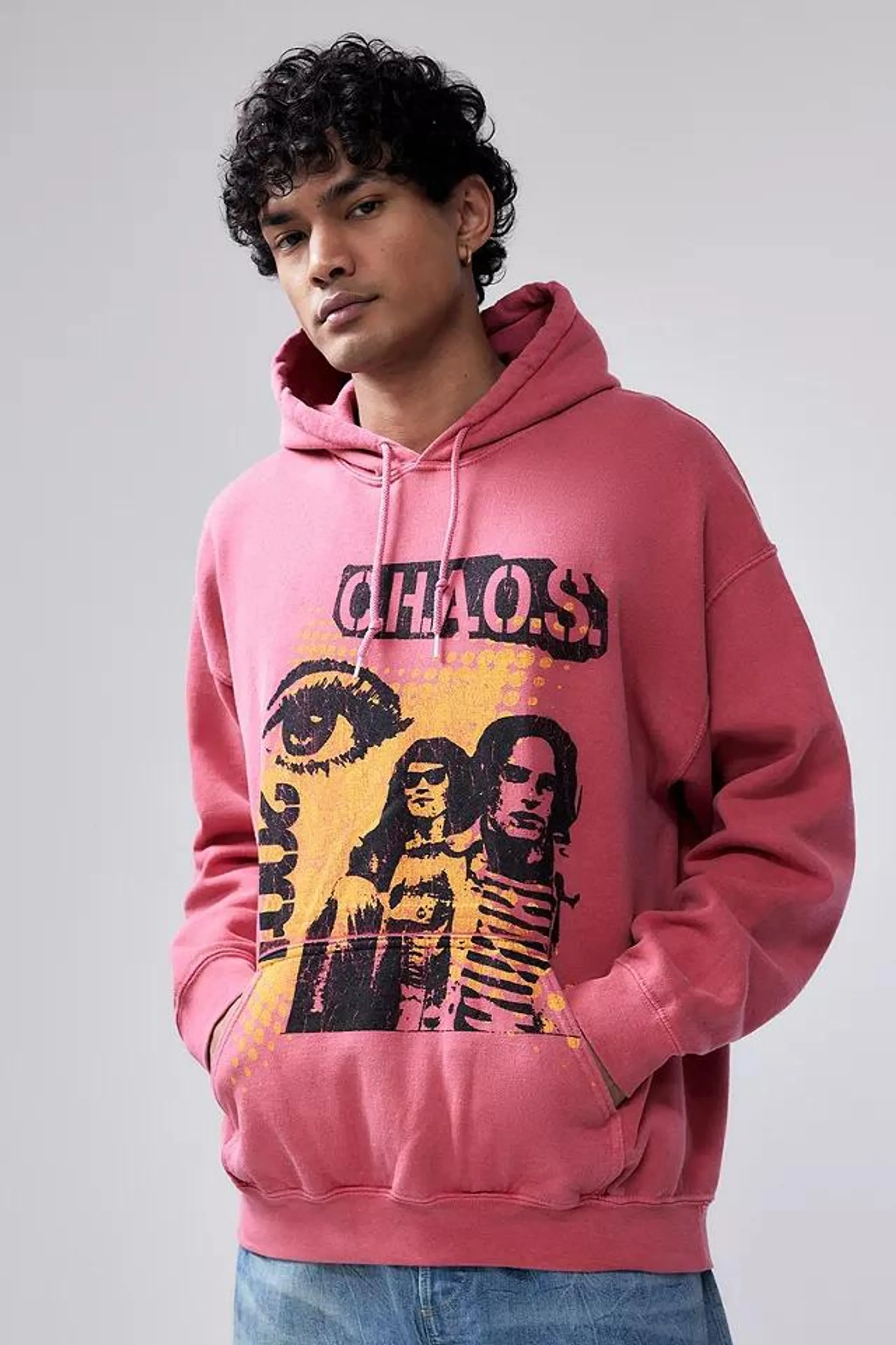 UO - Sweat à capuche Chaos rouge