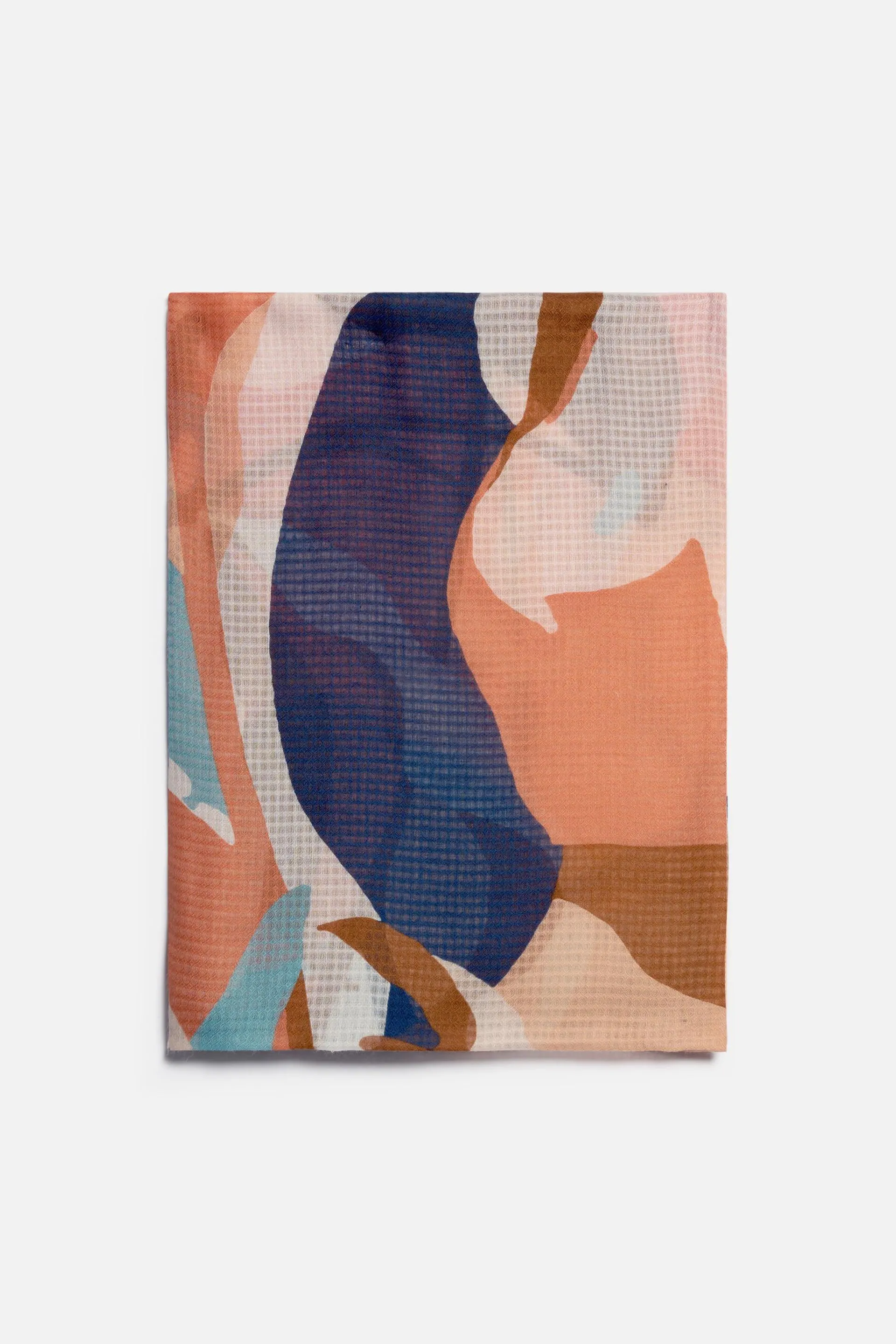 Foulard lino orange femme