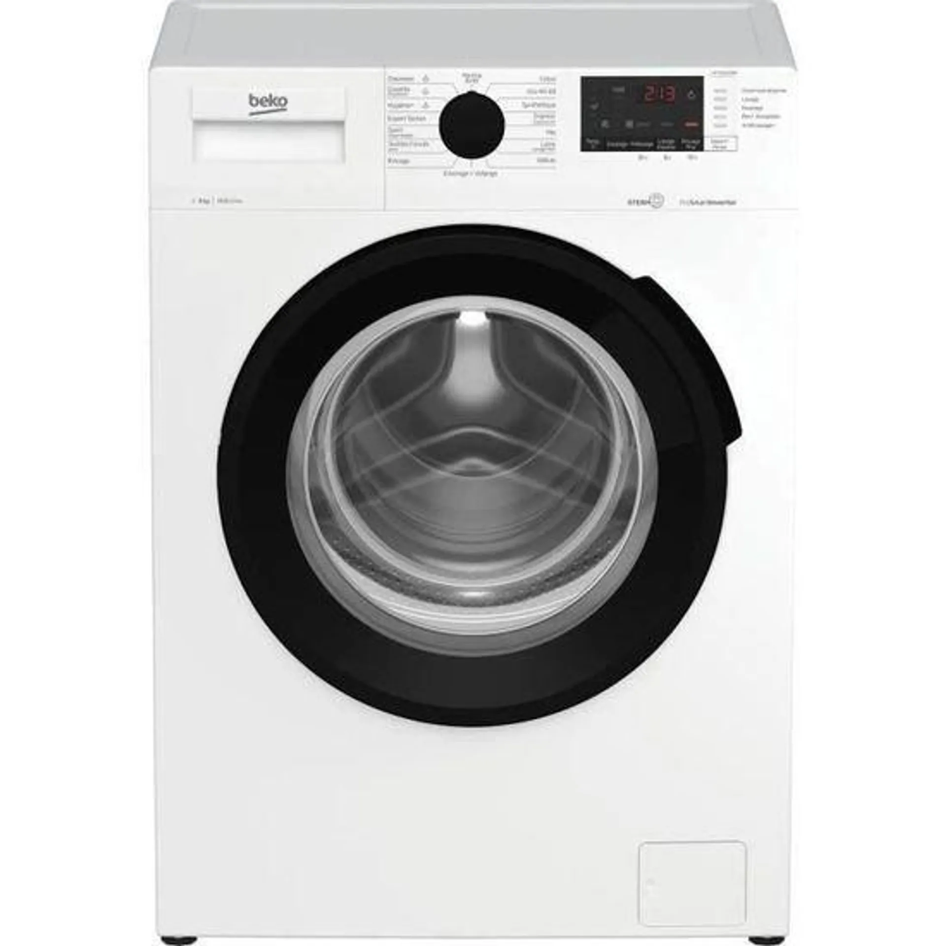 Lave-linge hublot BEKO b300 WTV94221BW - 9 kg - Induction - L60cm - 1400 trs/min - Classe A - Blanc