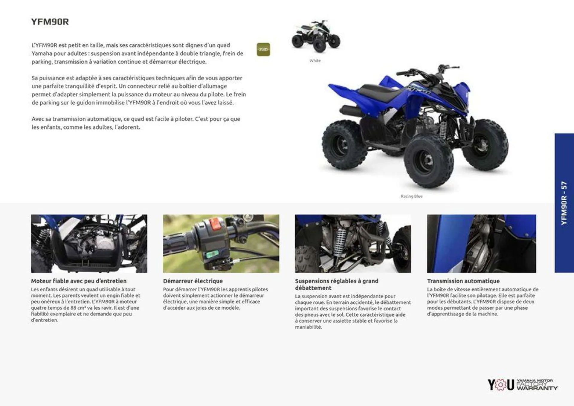 Catalogue Yamaha Quatre roues - Quads et SSV - 52