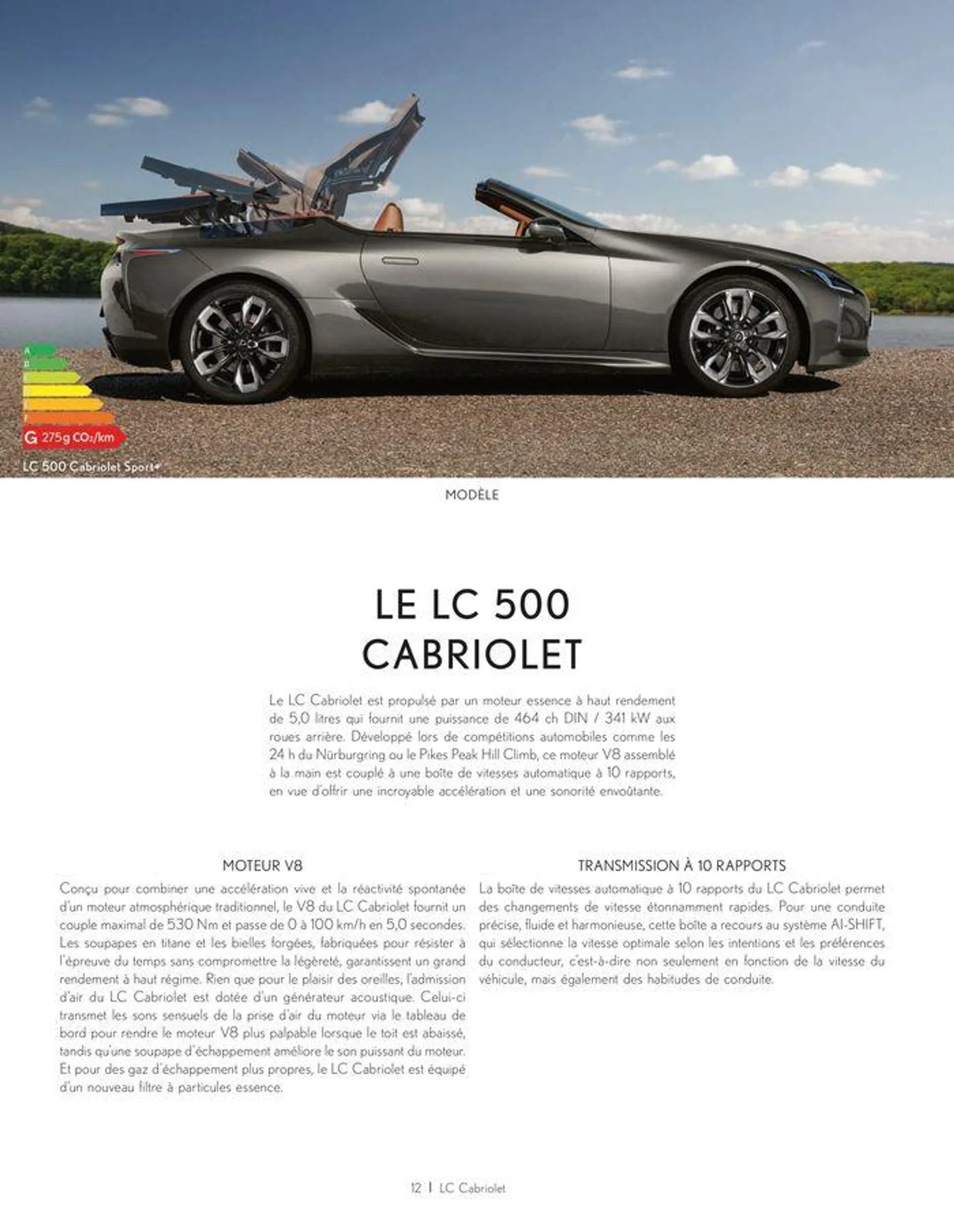 Lexus LC 500 CABRIOLET du 24 juin au 28 février 2025 - Catalogue page 12