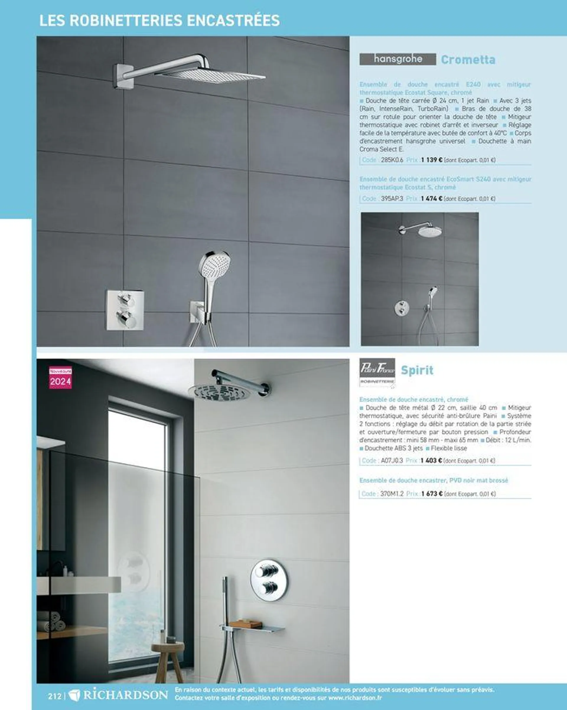 Salle de bains et carrelage 2024 du 23 mai au 31 décembre 2024 - Catalogue page 214