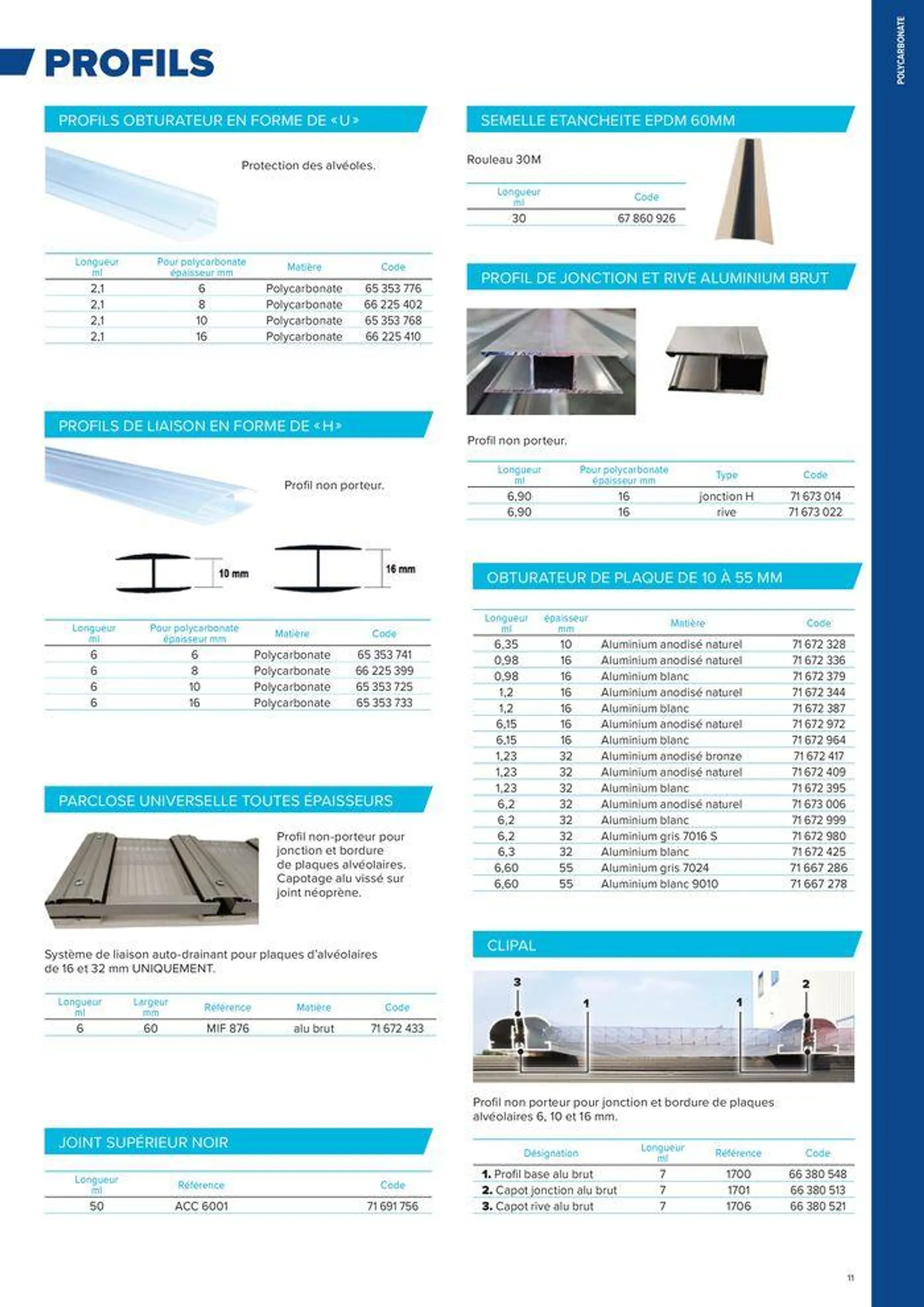 PLASTIQUES INDUSTRIELS du 13 mars au 31 décembre 2024 - Catalogue page 11