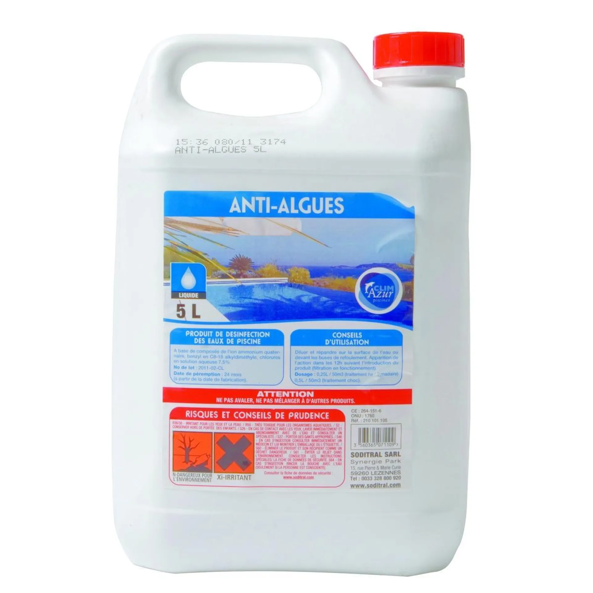 Anti-algues multifonctions - 5 Litres - blanc