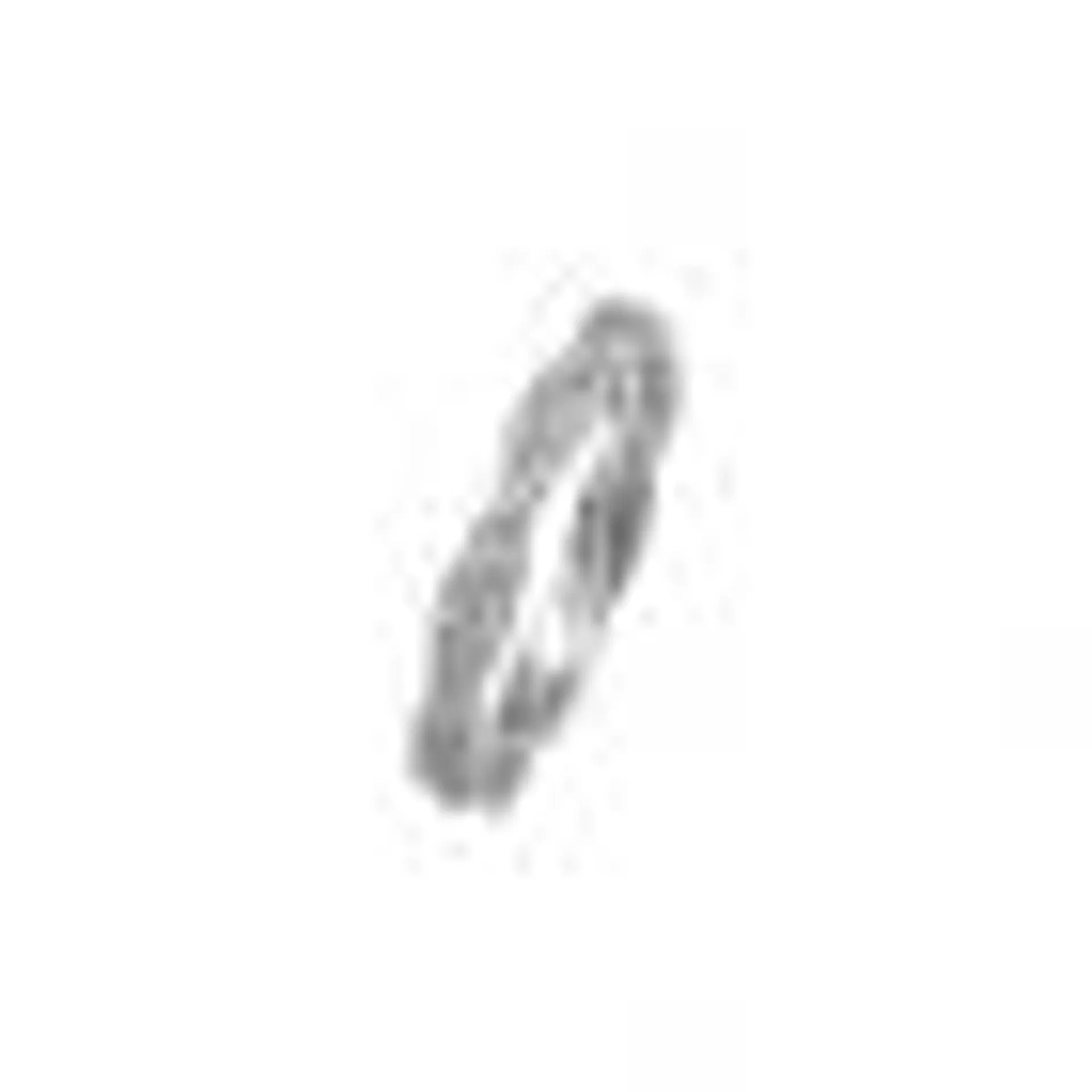 Bague Cartador anneau double torsadé argent 925/000 et oxydes de zirconium