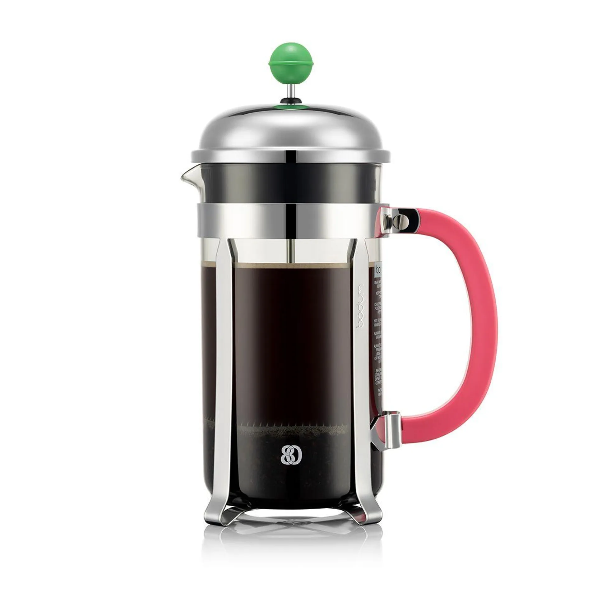 Cafetière à piston, 8 tasses, 1.0 l, acier inox