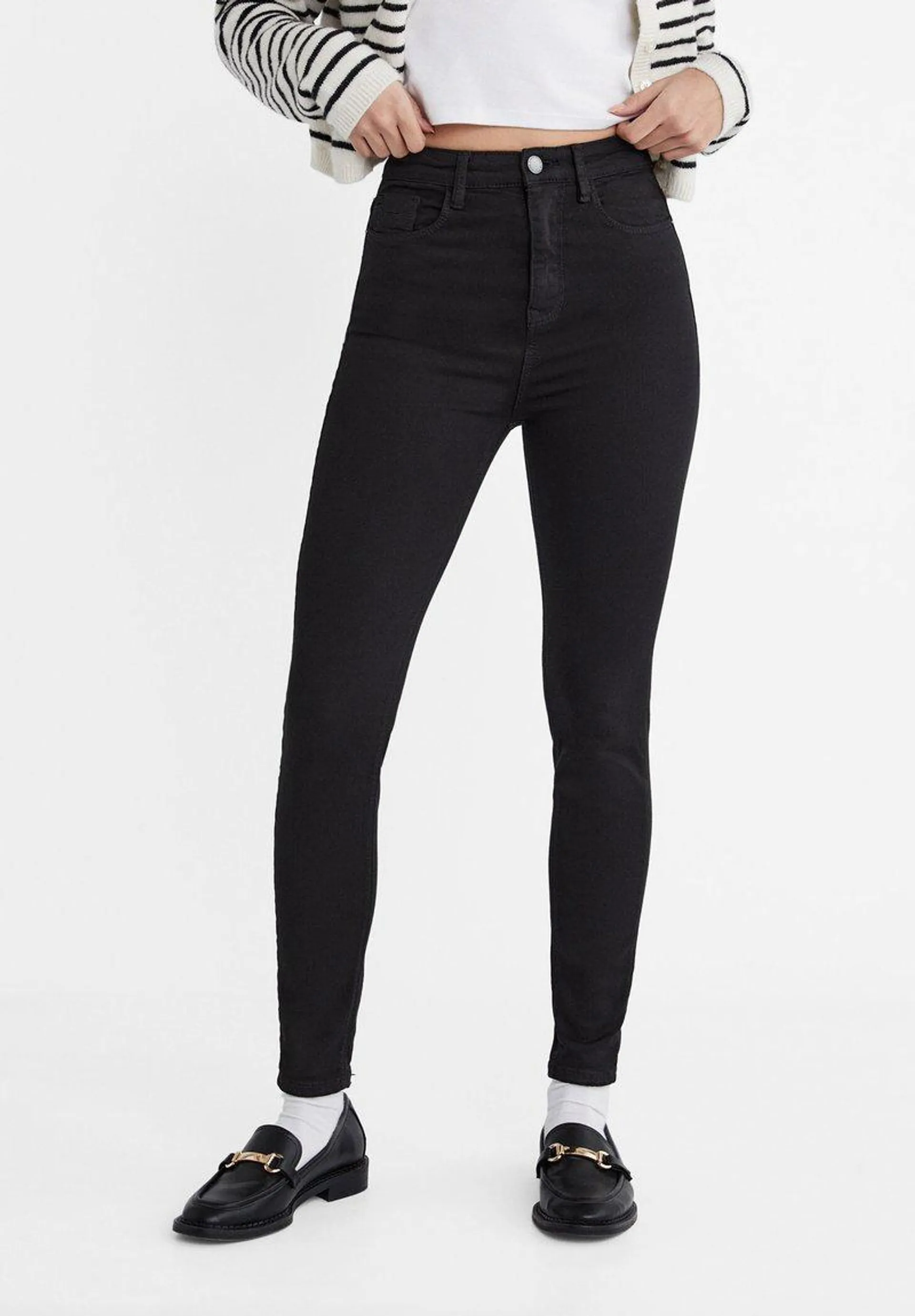 MIT SUPERHOHEM - Jeans Skinny - black