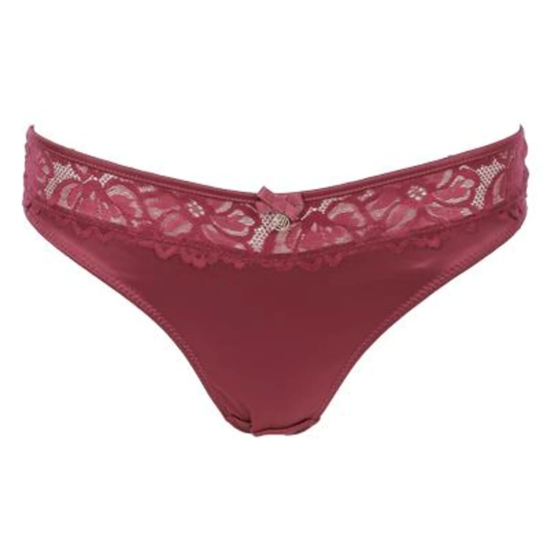 Culotte dentelle et satin cassis