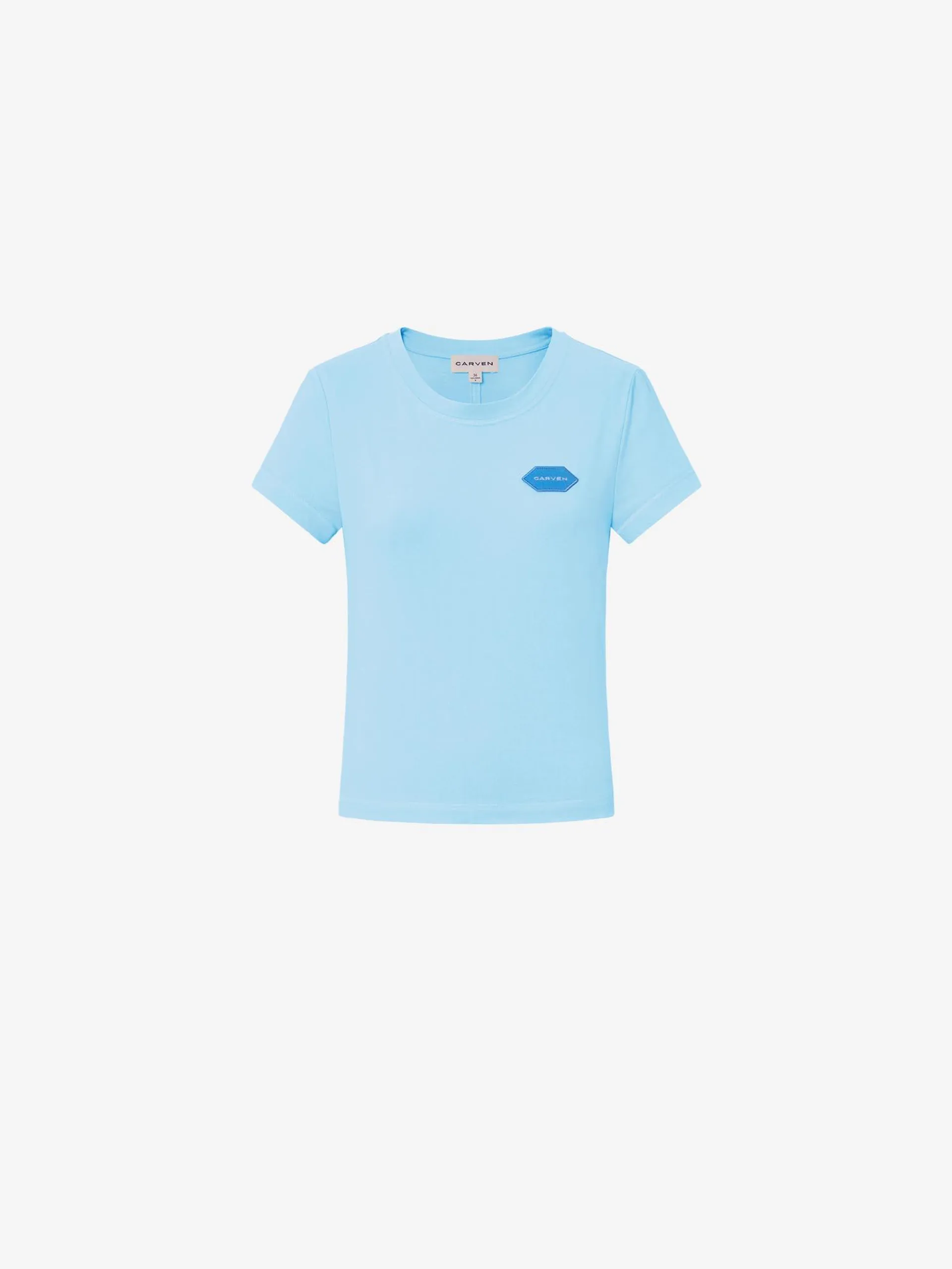 DEVY TEE-SHIRT IN SKY BLUE COTTON