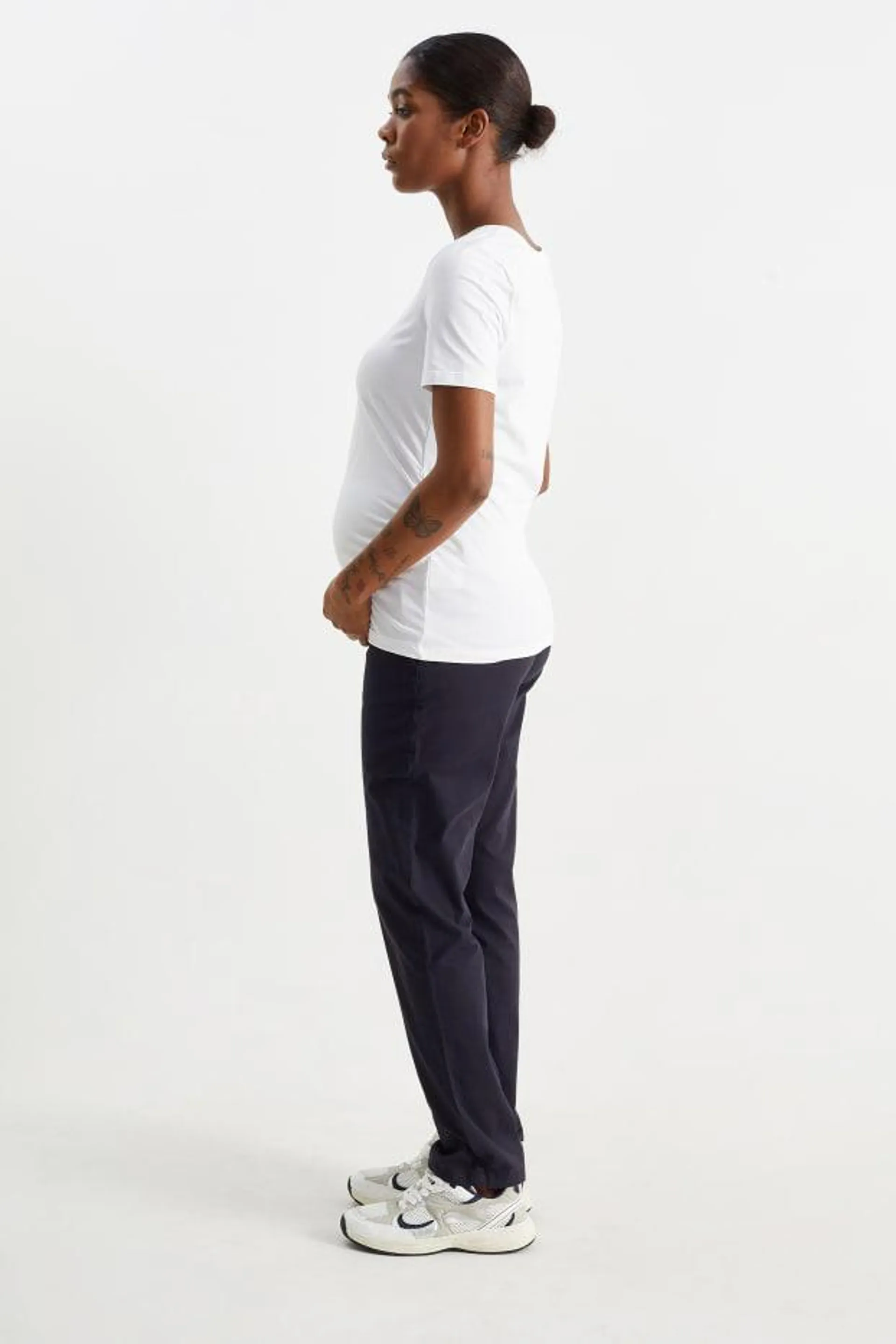 Maternity chinos with belt - slim fit