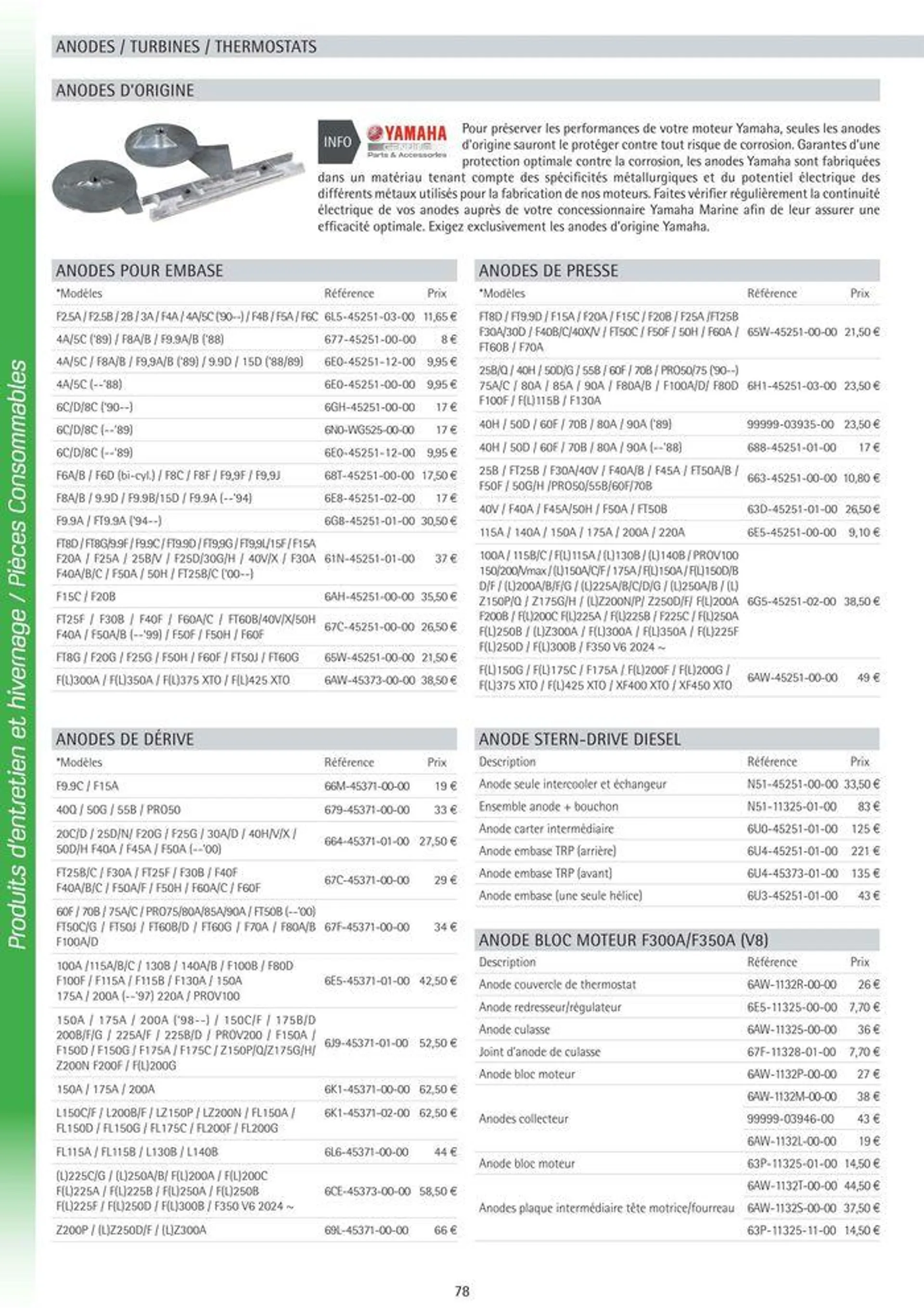 Catalogue Yamaha Marine - Accessoires Marine 2024 - 88