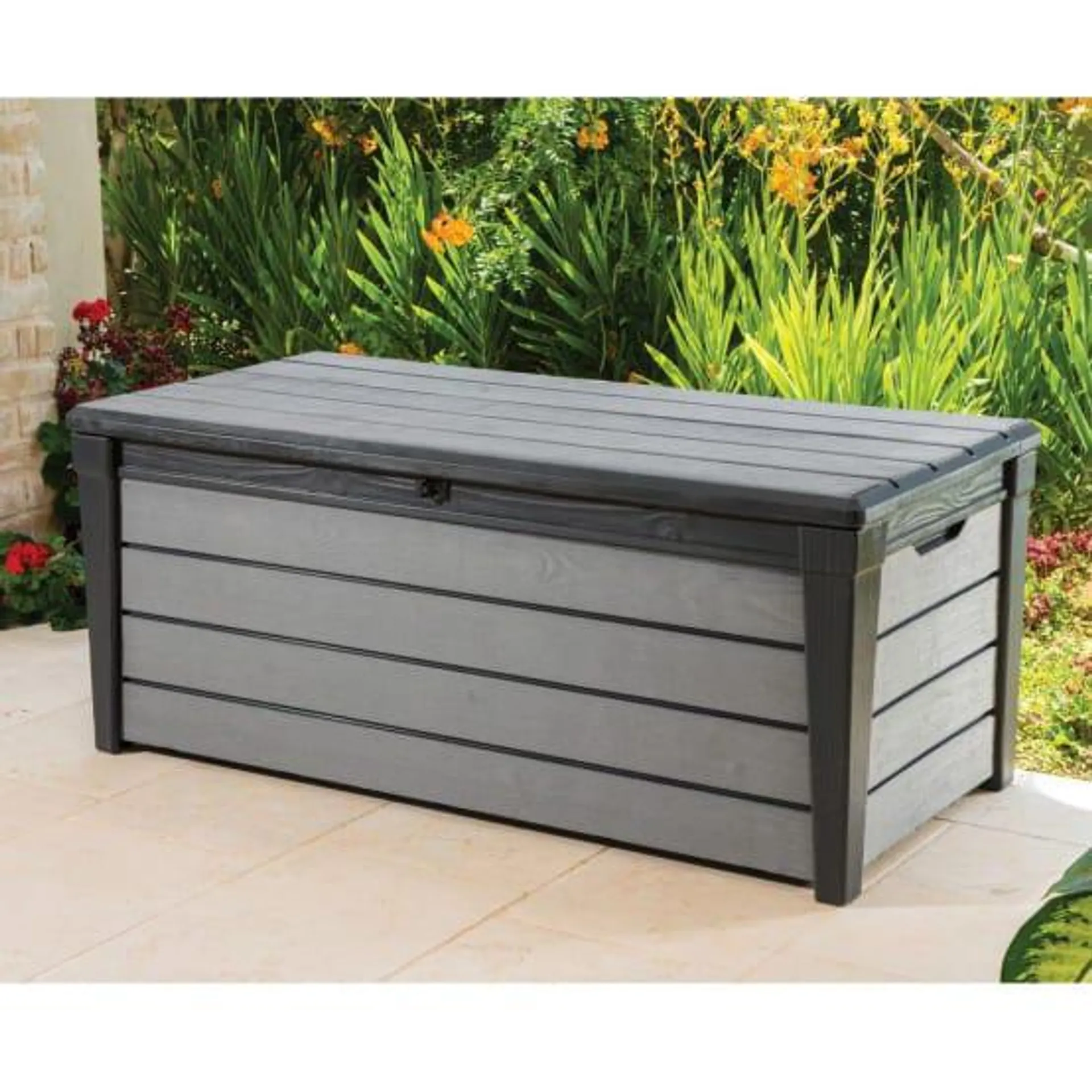 Coffre de jardin résine Keter Brossium 455L gris