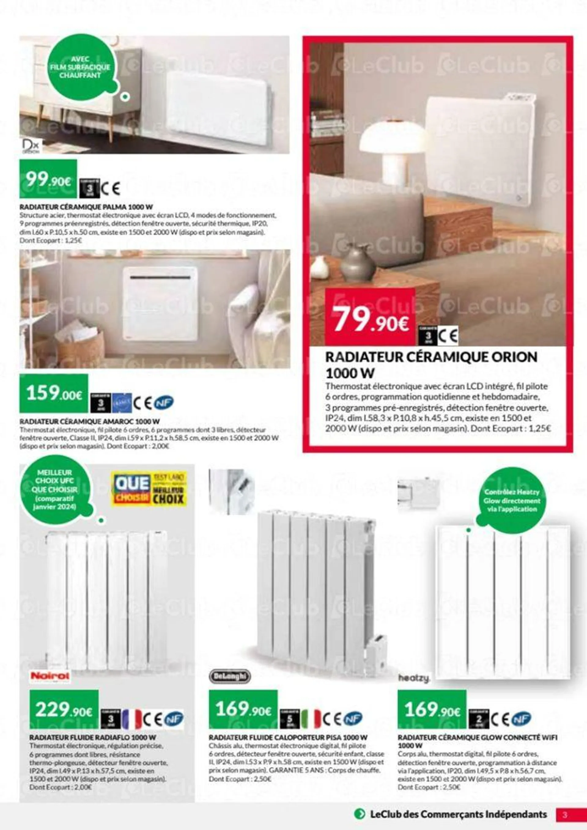 Special chauffage du 19 septembre au 26 octobre 2024 - Catalogue page 3