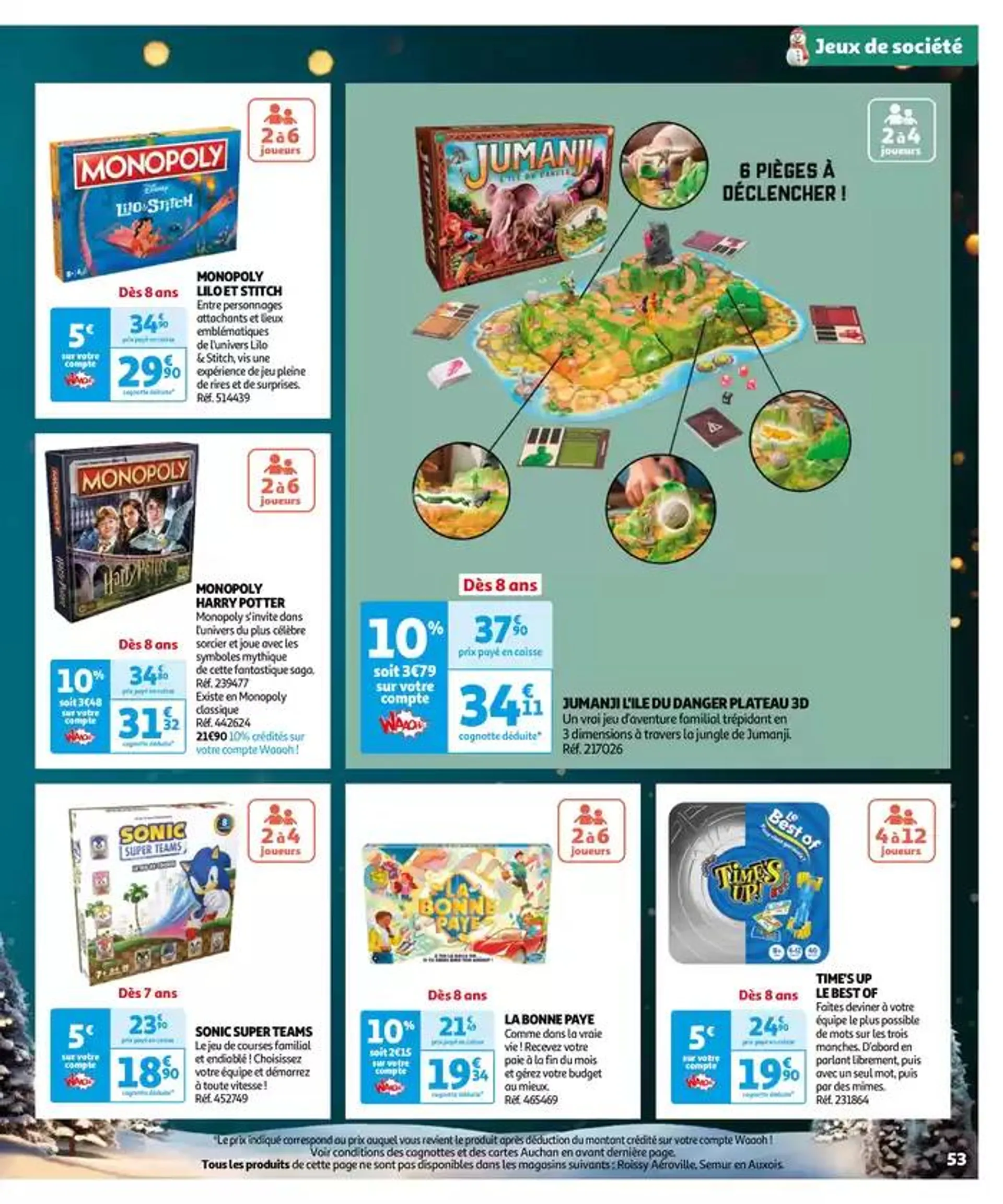 Réveillons Noël, un max de promos pour les fêtes du 11 octobre au 6 décembre 2024 - Catalogue page 53