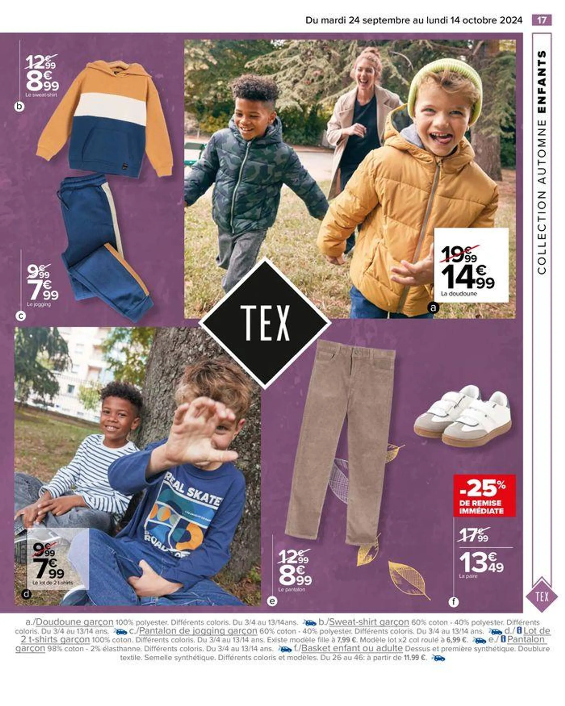 TEX COLLECTION AUTOMNE du 24 septembre au 14 octobre 2024 - Catalogue page 19