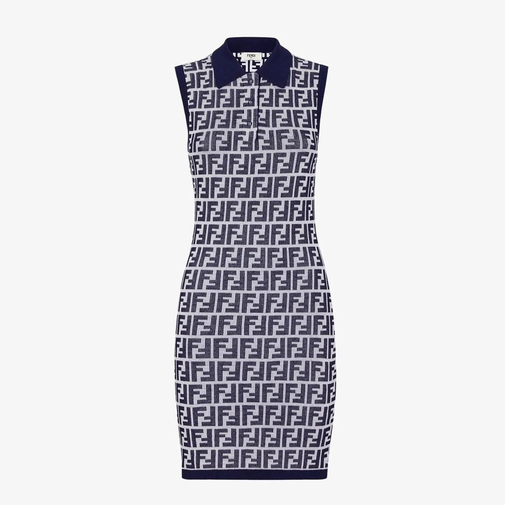 Navy blue FF cotton dress