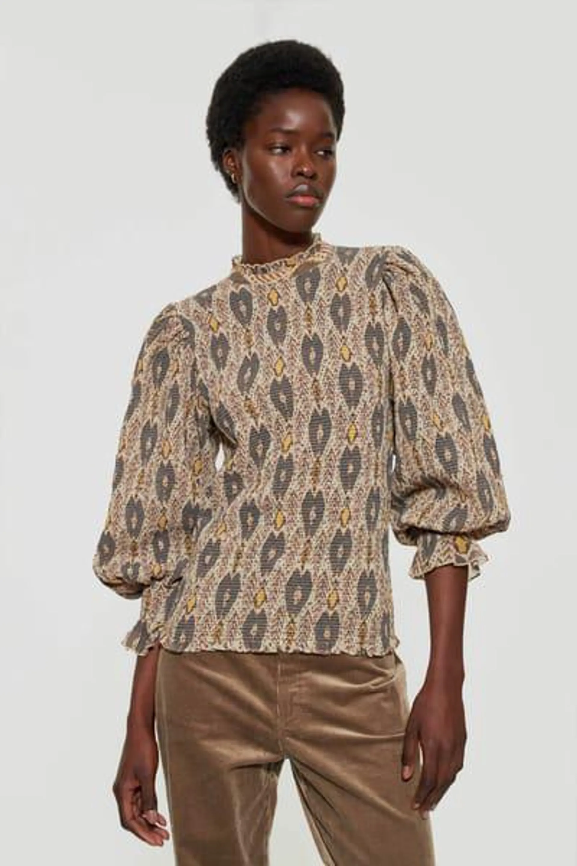 Blouse smockée Animal