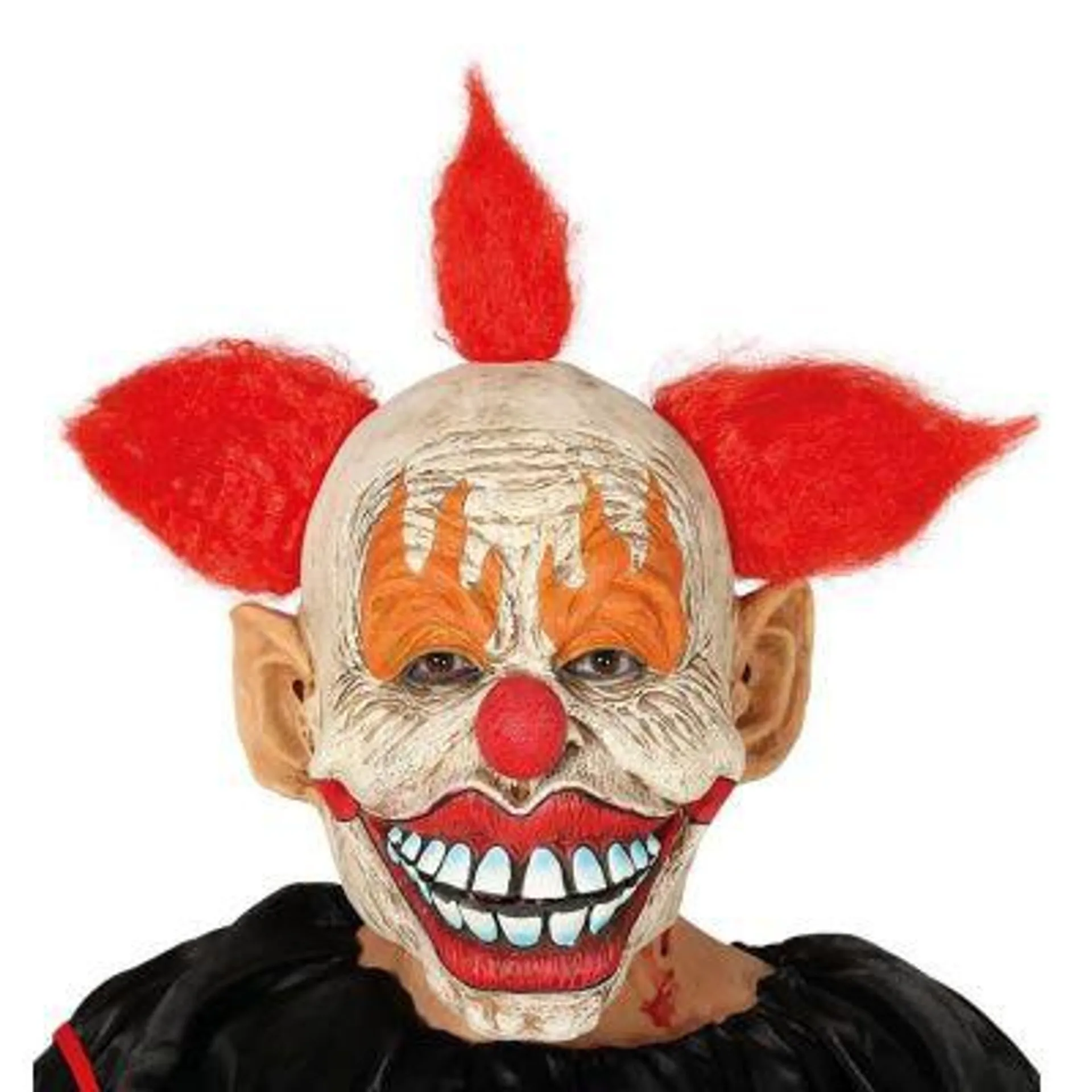 Masque Latex Clown avec Cheveux