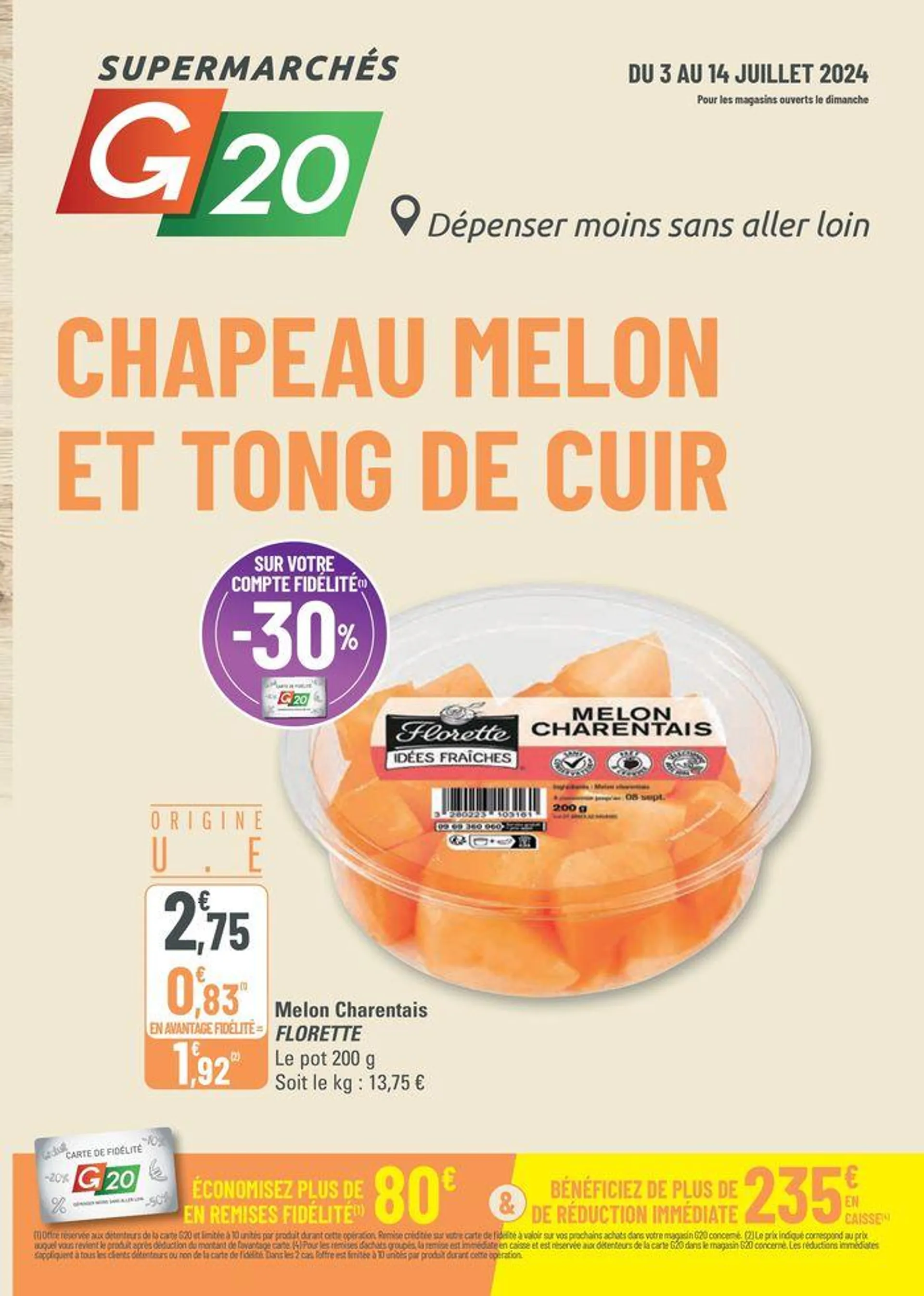 CHAPEAU MELON ET TONGS DE CUIR - 1