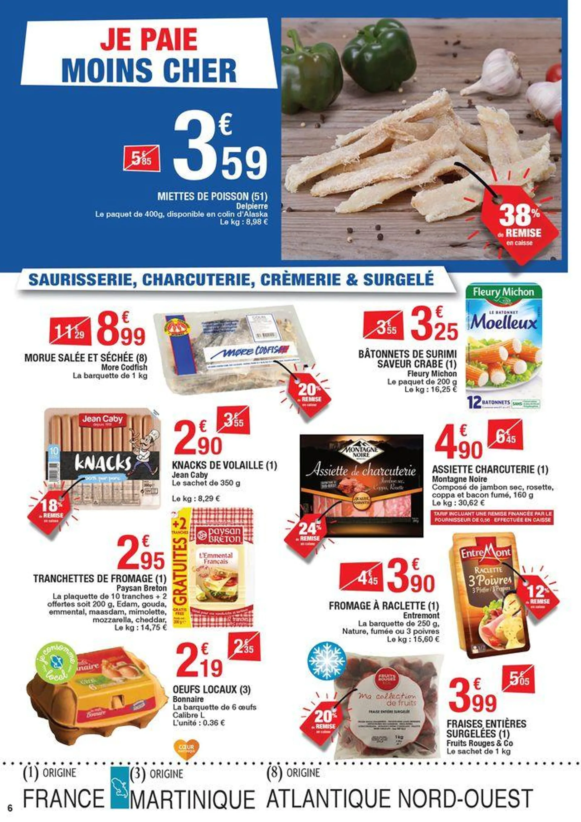 Carrefour SURGELES & FETE DE LA MER - Les JO de Paris du 23 juillet au 4 août 2024 - Catalogue page 6