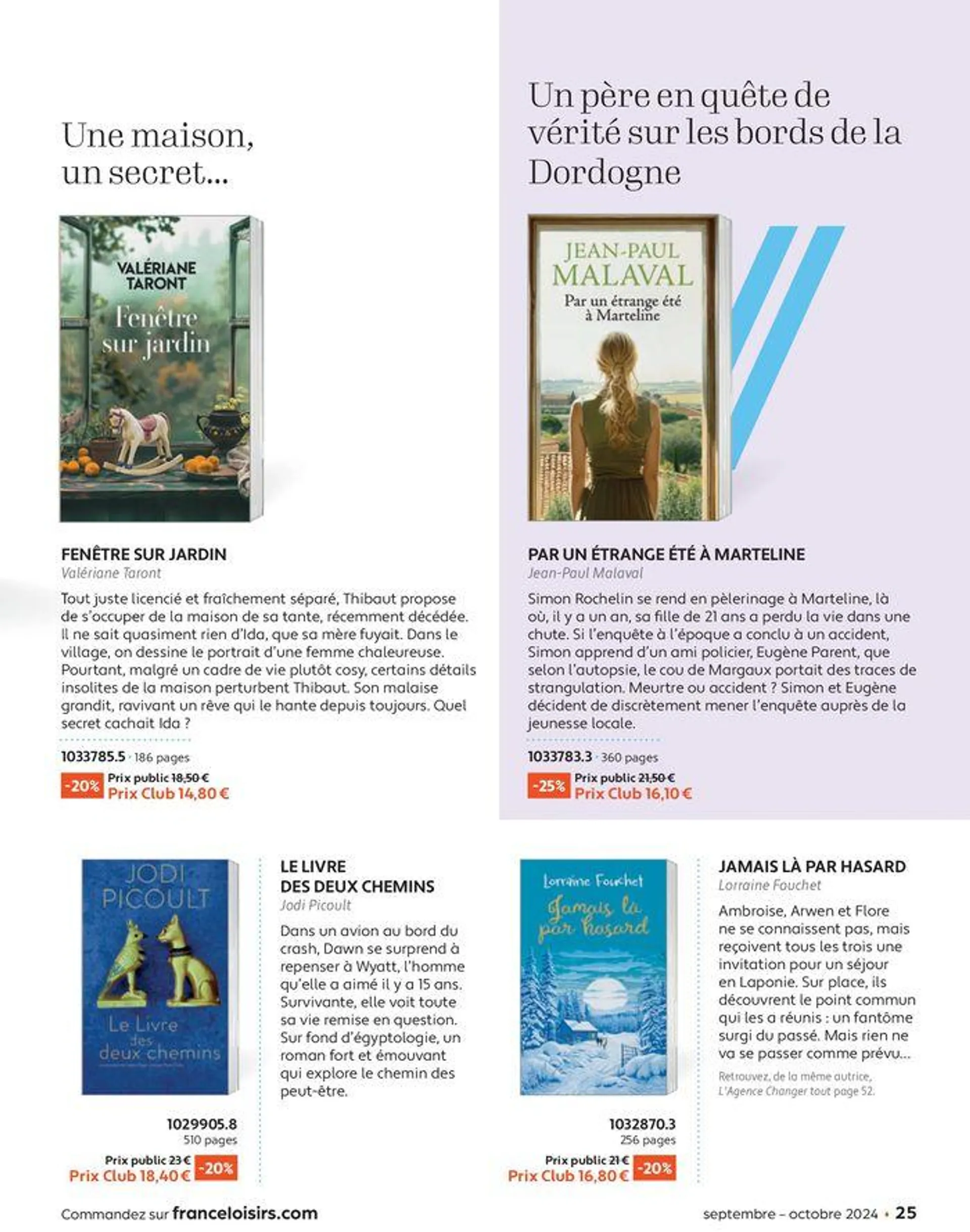 Septembre - Octobre 2024 du 2 septembre au 31 octobre 2024 - Catalogue page 25