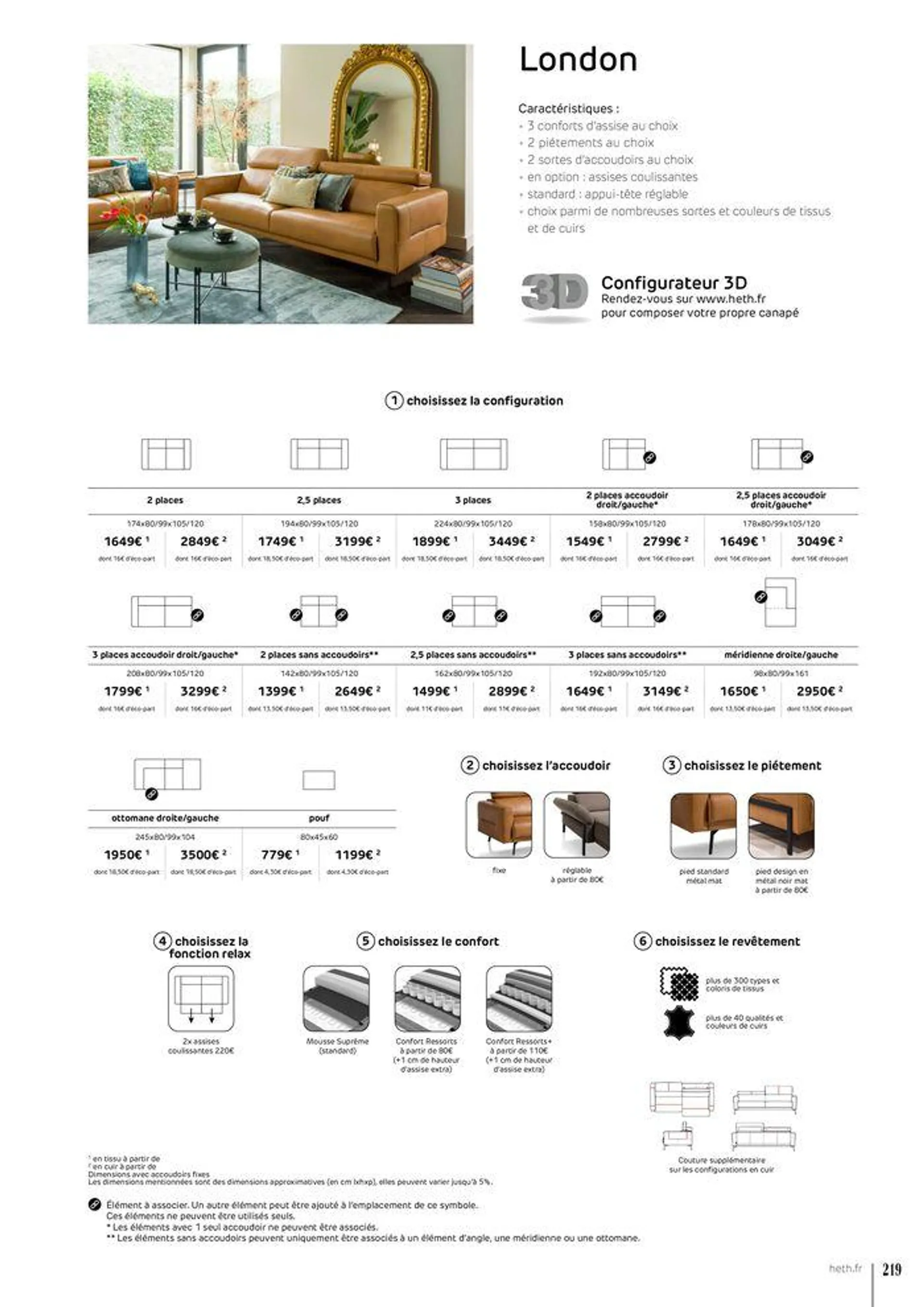 FAUTEUILS ET CANAPÉS  du 15 février au 30 novembre 2024 - Catalogue page 219