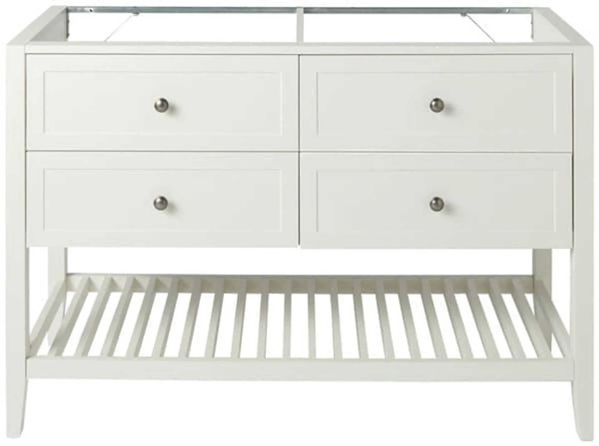 Meuble sous vasque double à poser blanc "Perma" L.120 x H.80,6 x P.45 cm - GoodHome