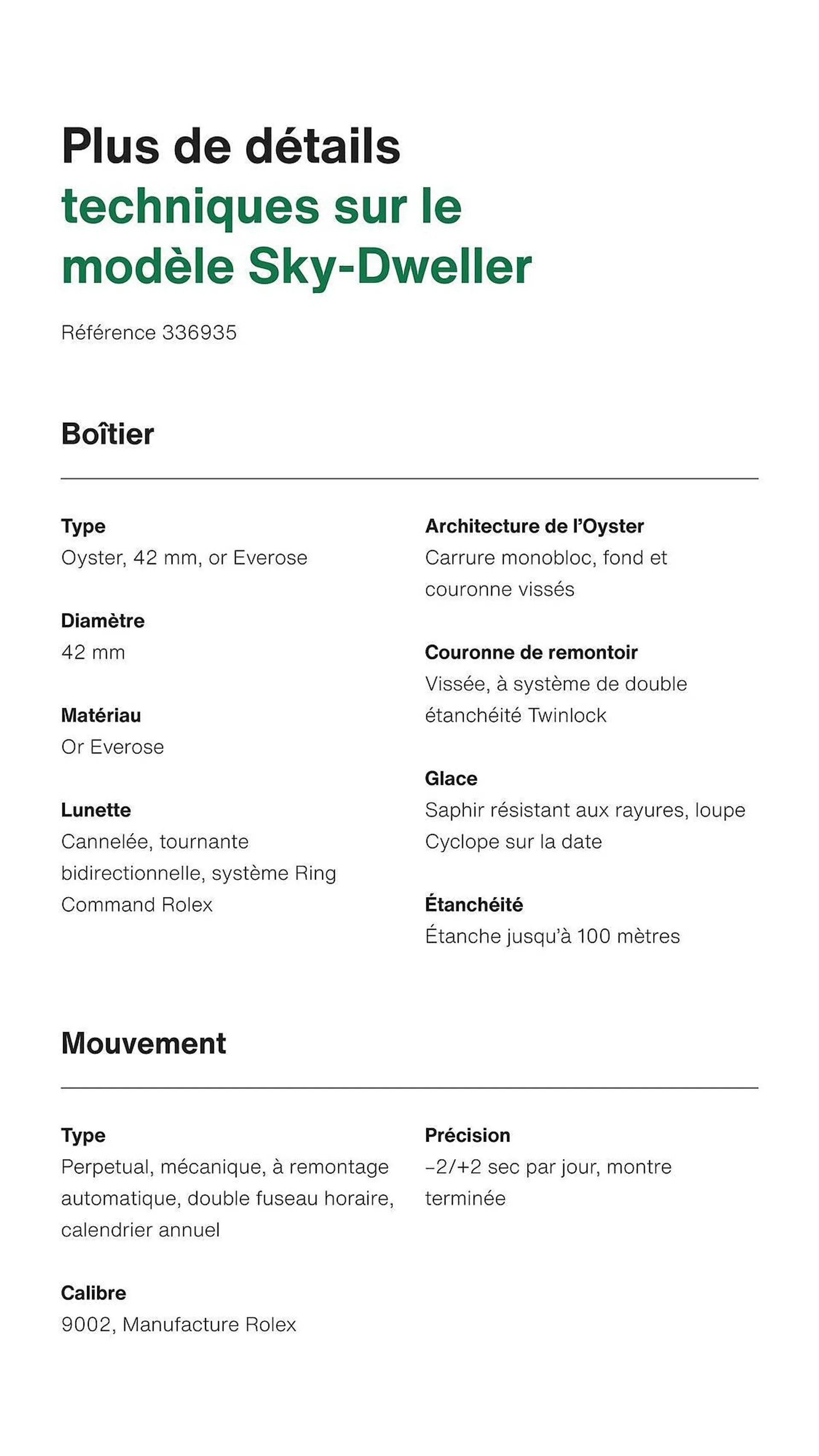 Catalogue Rolex du 15 avril au 28 décembre 2024 - Catalogue page 9