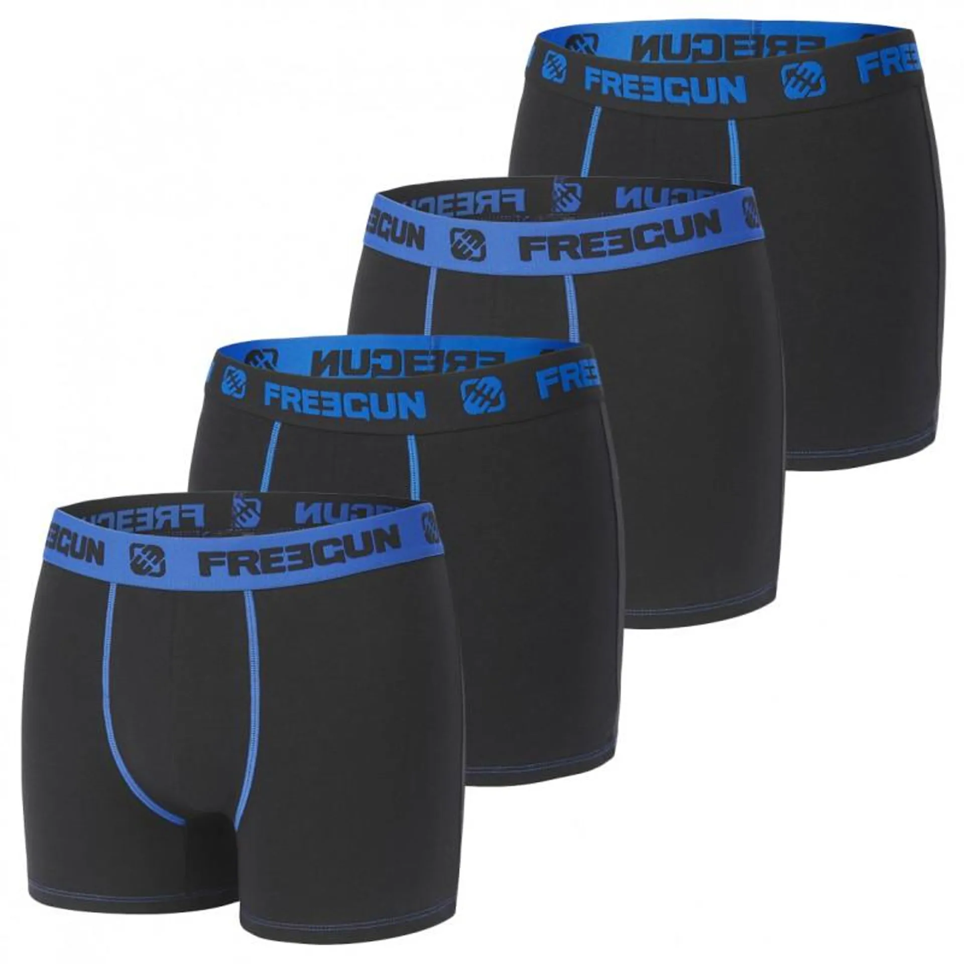 Lot de 4 Boxers Freegun homme coton Bleu