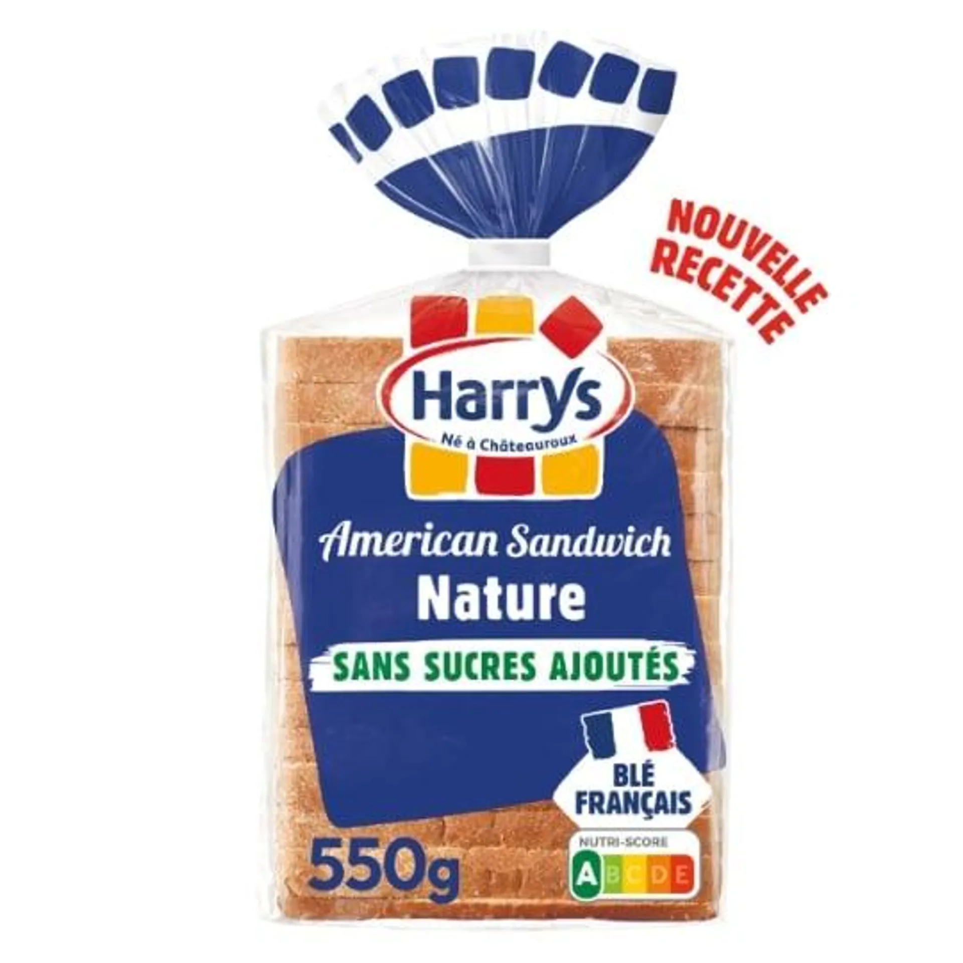 Pain de mie American sandwich nature sans sucres ajoutés sans additifs HARRYS