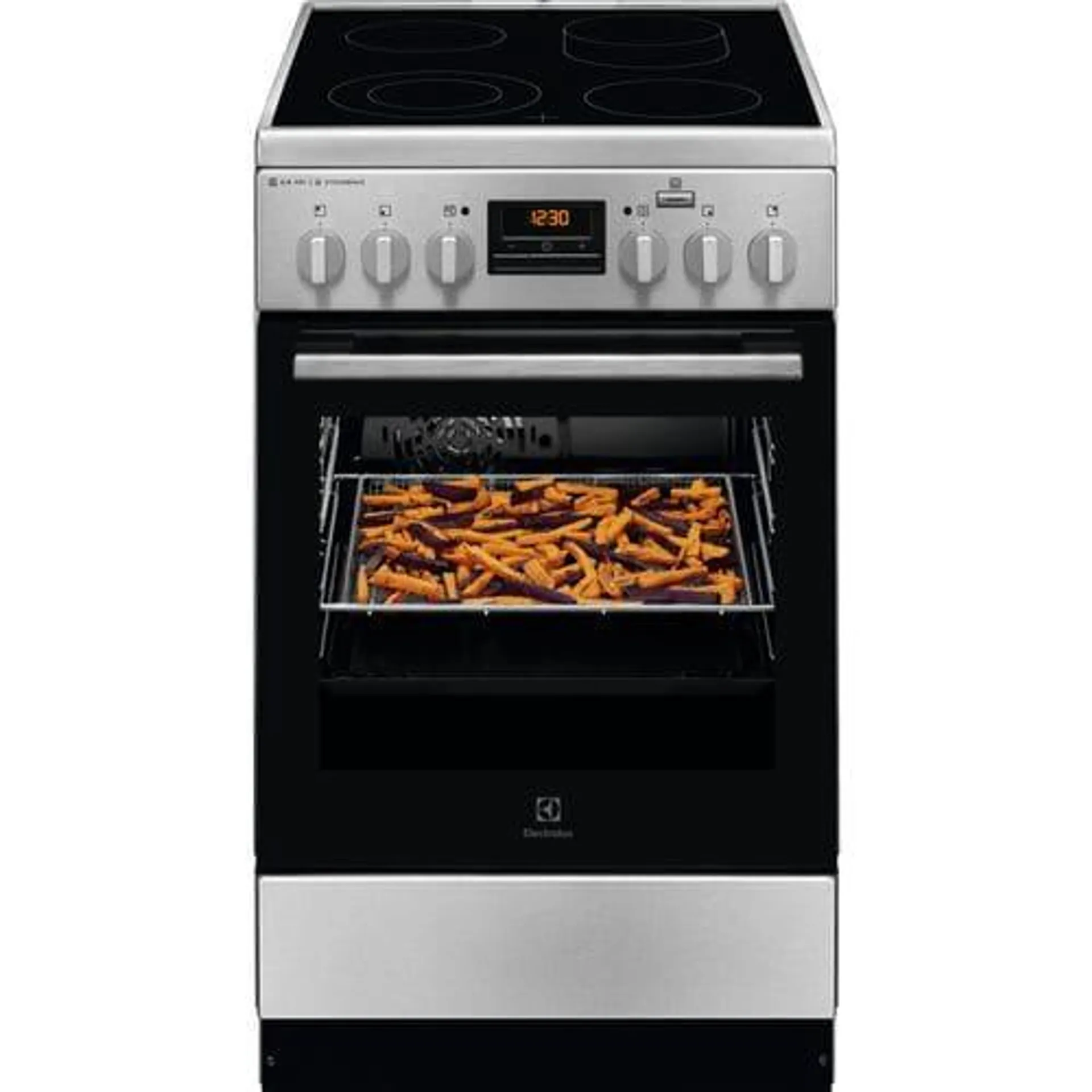 ELECTROLUX Cuisinière vitrocéramique LKR564200X 4 foyers Inox