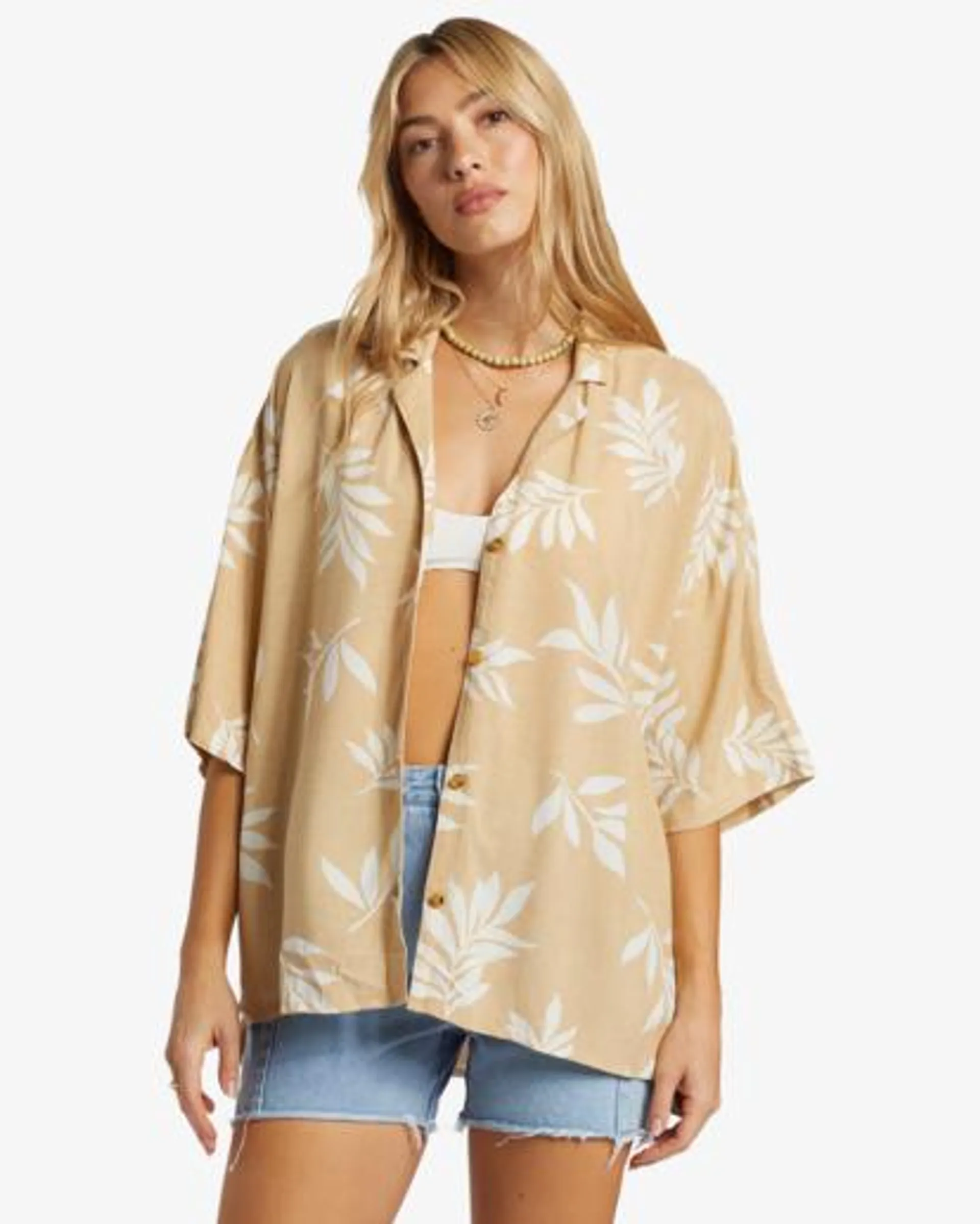 Beach Side - Chemise oversize à manches courtes pour Femme