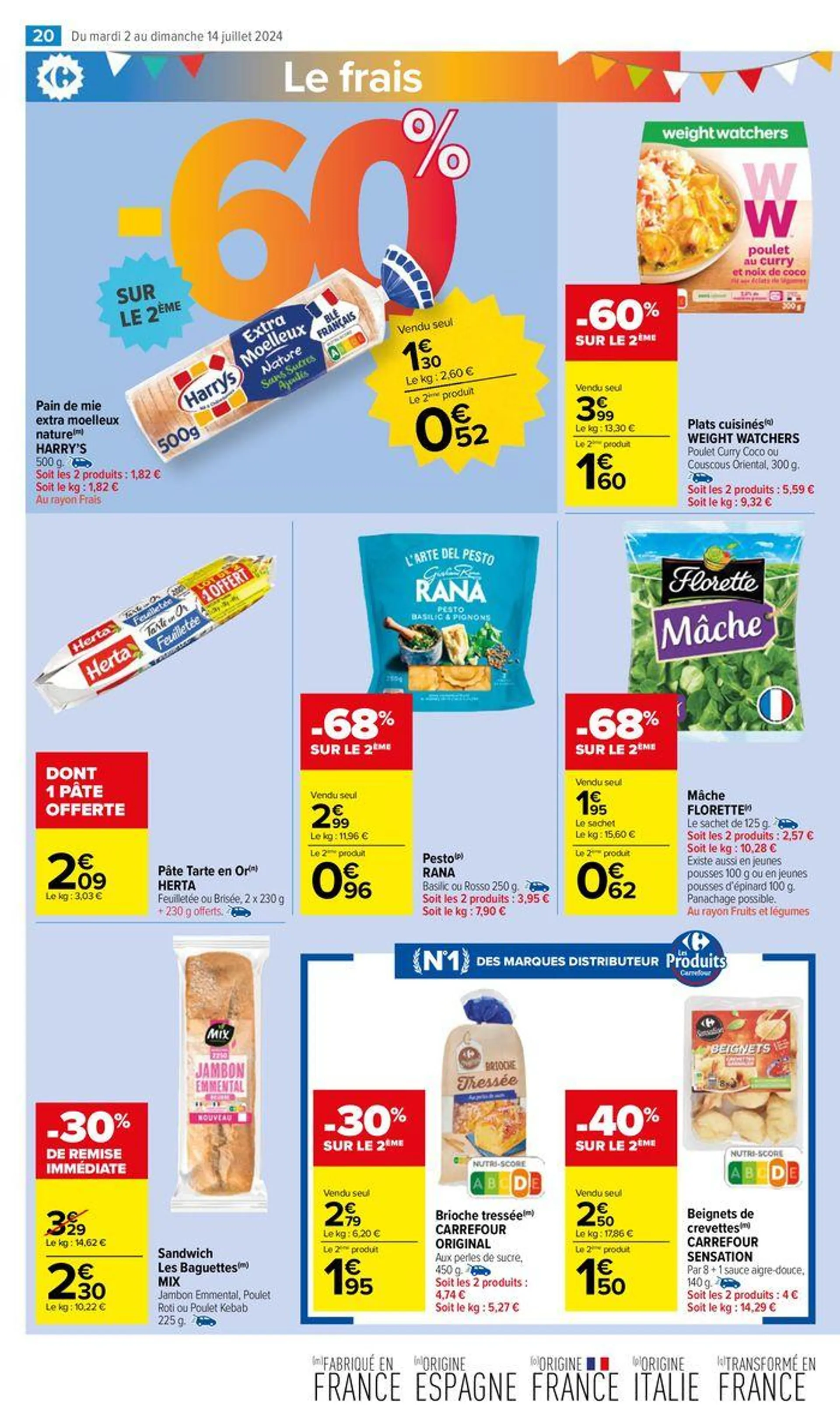 -50% sur le deuxième du 2 juillet au 14 juillet 2024 - Catalogue page 24