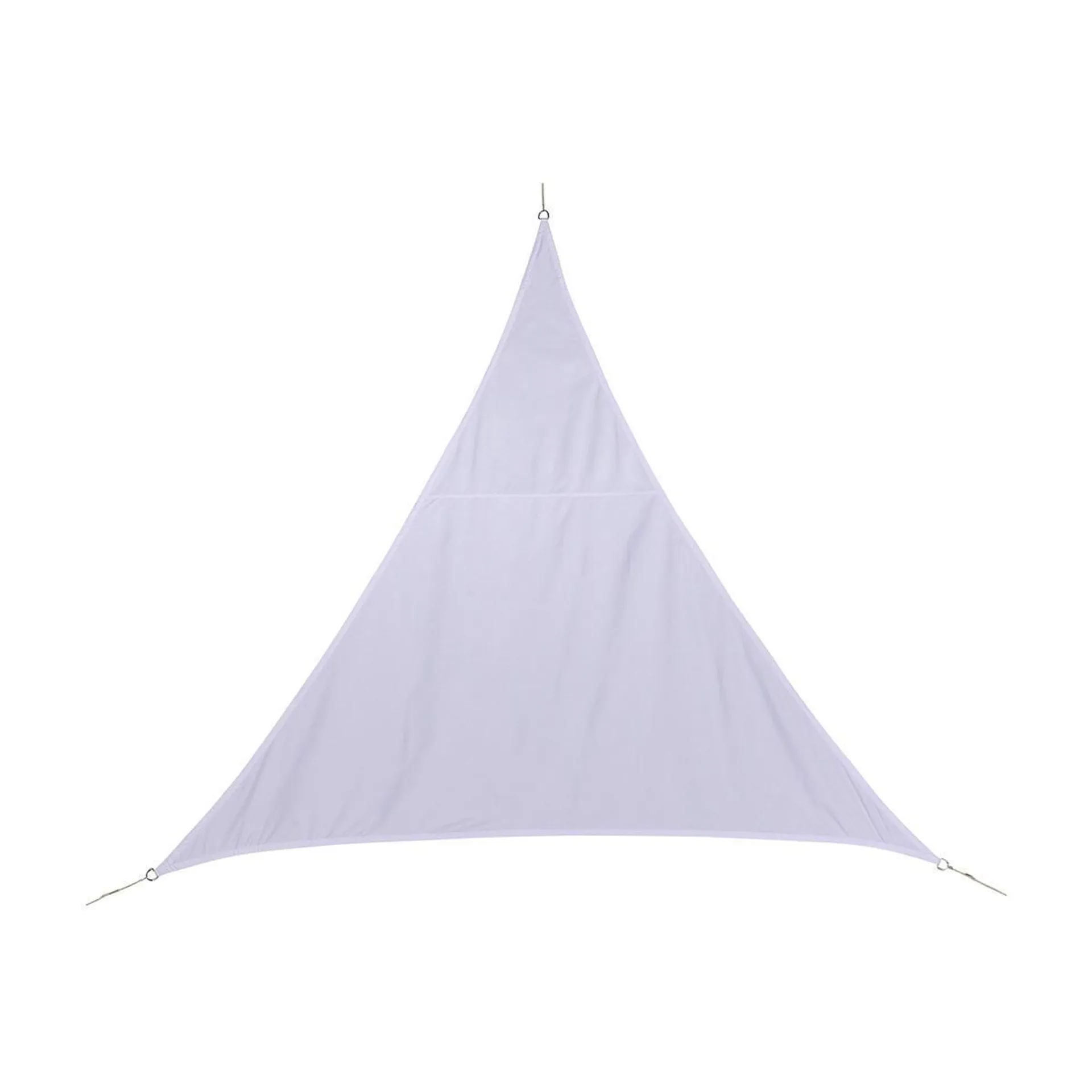 Voile d'ombrage triangulaire - Polyester et Polyamide - 5 x 5 x 5 m - Blanc