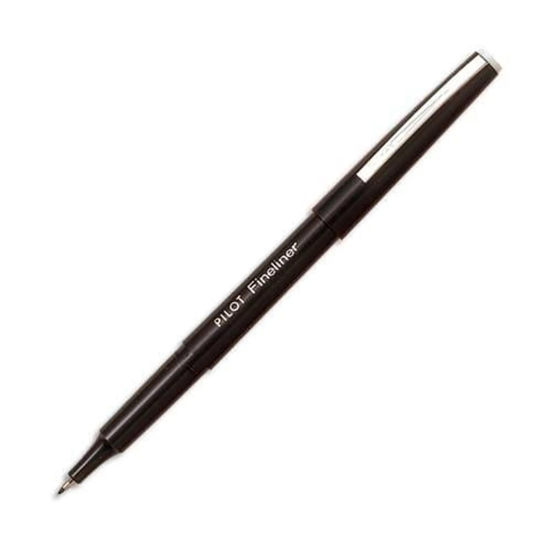 PILOT Stylo-feutre pointe fine baguée métal encre Noire corps plastique couleur FINELINER