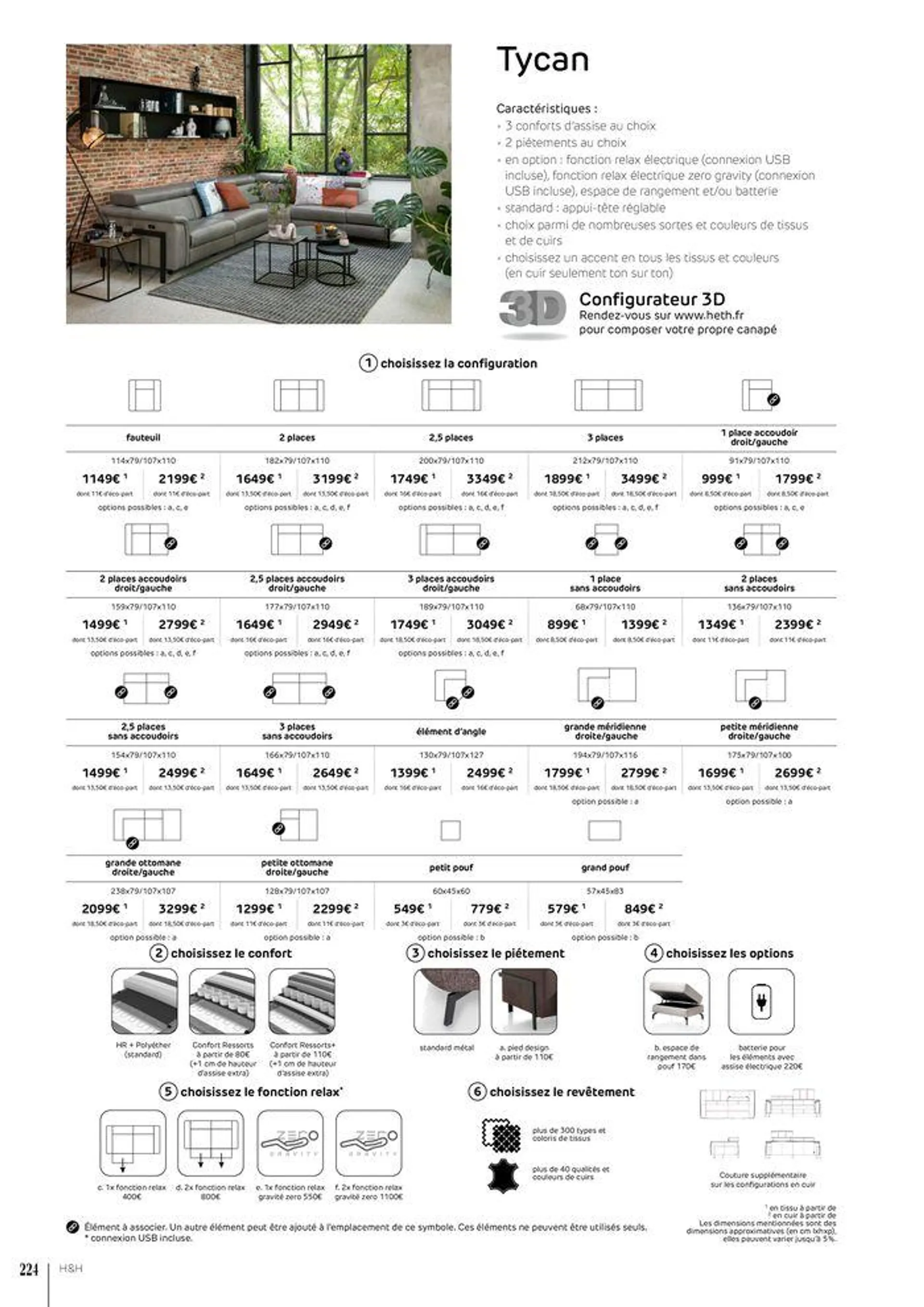 FAUTEUILS ET CANAPÉS  du 15 février au 30 novembre 2024 - Catalogue page 224