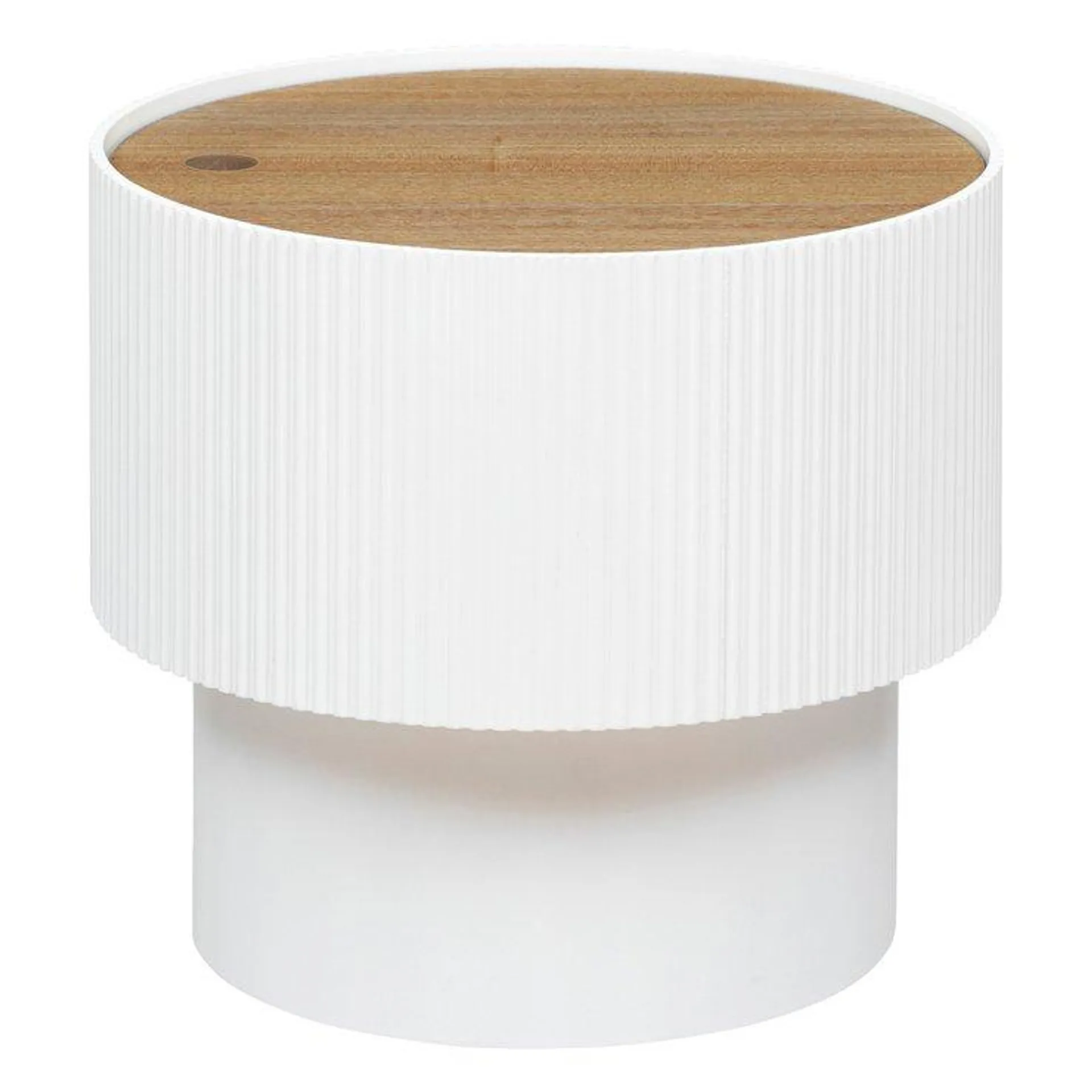 TABLE CAFE ENOLA BLANC D.38.5X35CM