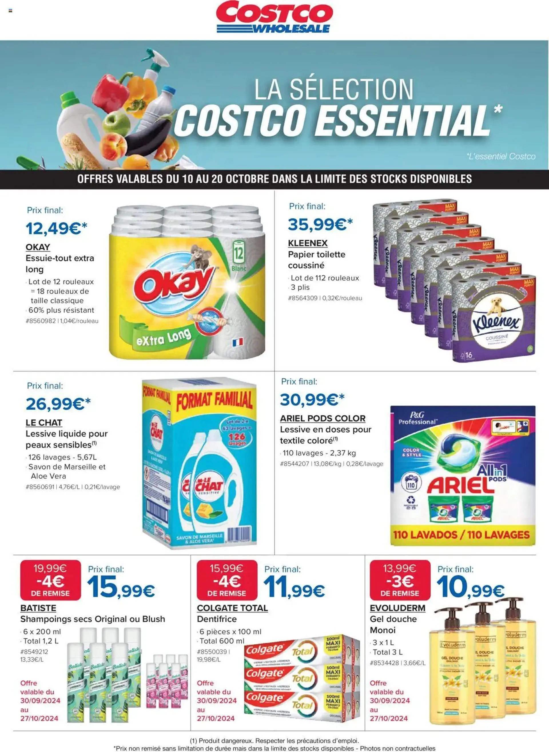 Costco prospectus du 10 octobre au 20 octobre 2024 - Catalogue page 1