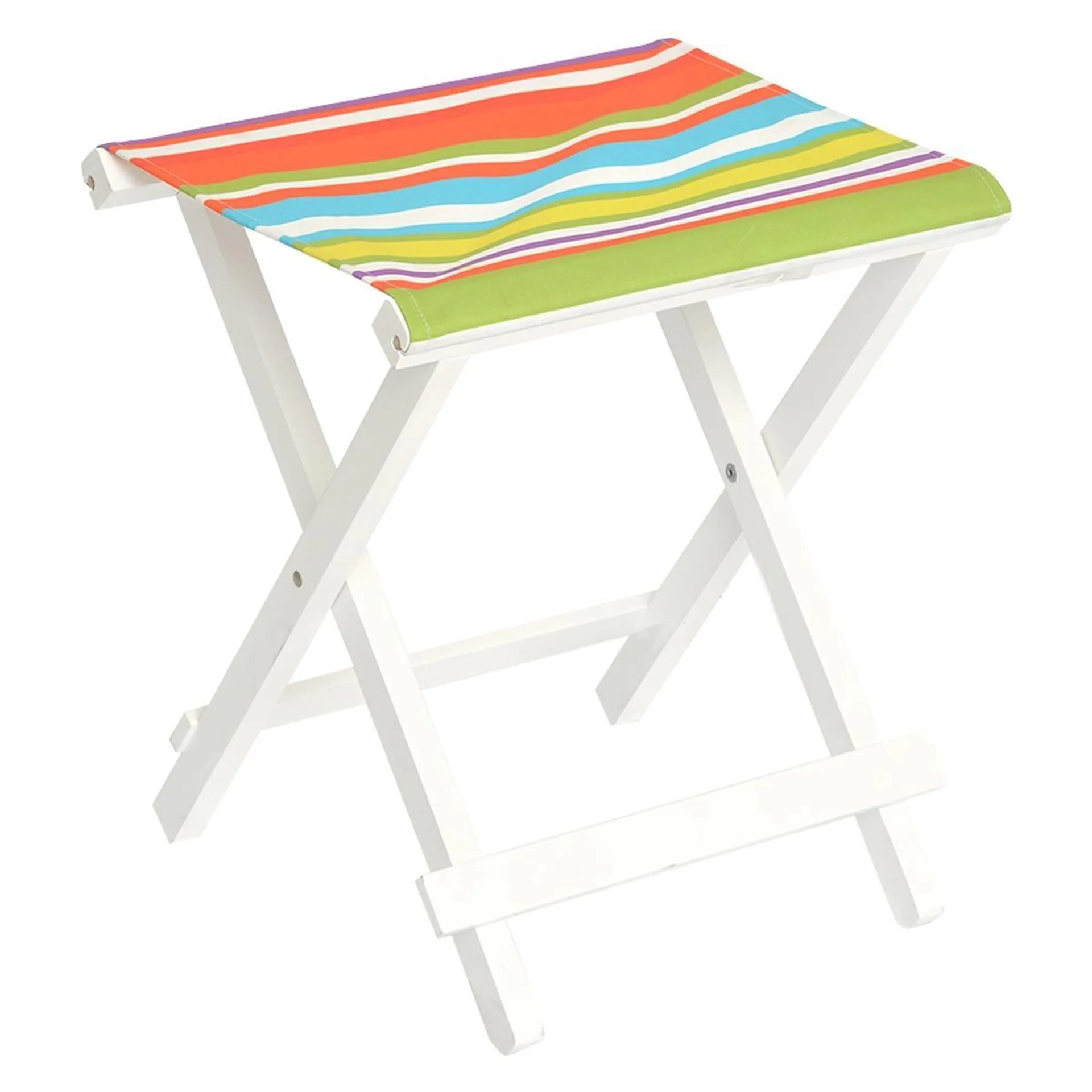 Tabouret pliant Marina - 40 x 35 x H 45 cm - multicolore